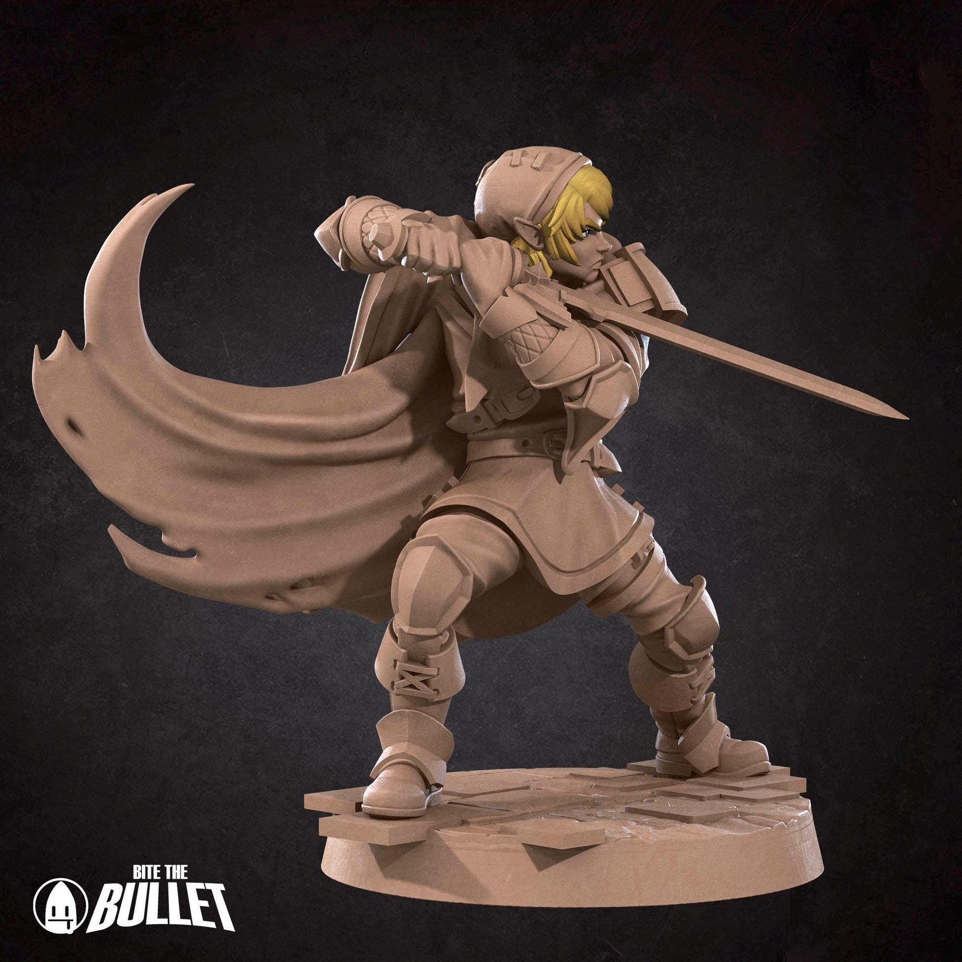 Rinku Miniature - 28mm / 32mm / 36mm - Bite the Bullet - Resin Printed Figure for D&D, TTRPGs, and Board Games
