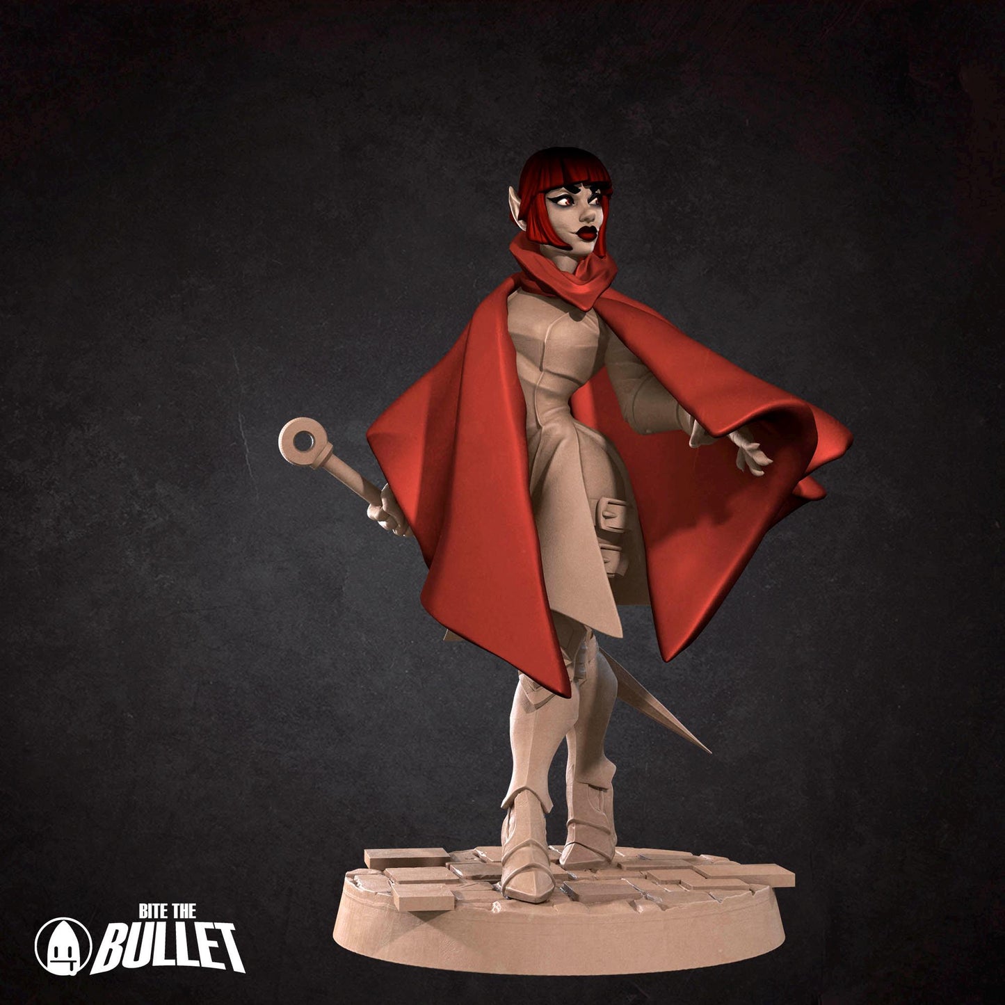 Scarlet Needle Miniature (2 Variations) - 28mm / 32mm / 36mm - Bite the Bullet - Resin Printed Figure for D&D, TTRPGs, and Board Games