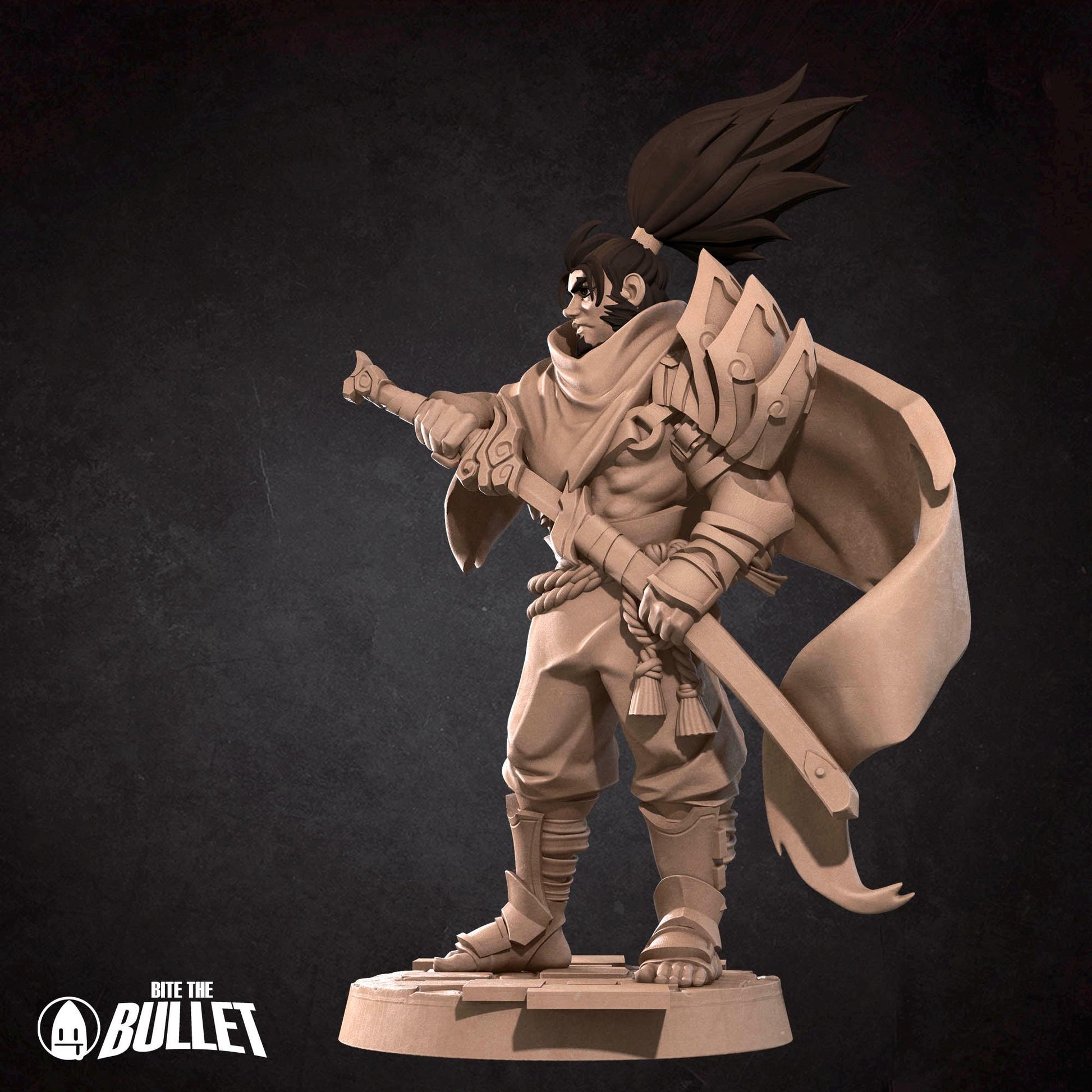 Unforgiven Samurai Miniature - 28mm / 32mm / 36mm - Bite the Bullet - Resin Printed Figure for D&D, TTRPGs, and Board Games