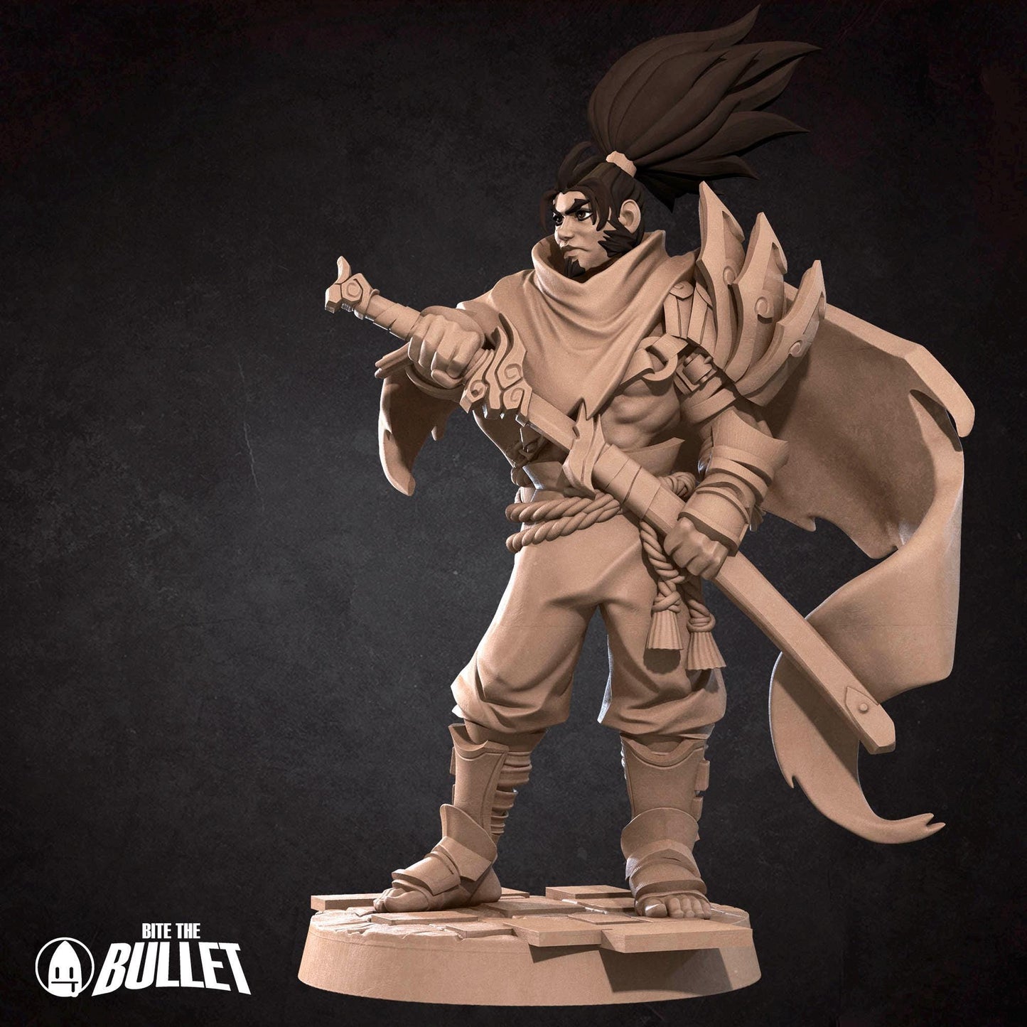 Unforgiven Samurai Miniature - 28mm / 32mm / 36mm - Bite the Bullet - Resin Printed Figure for D&D, TTRPGs, and Board Games