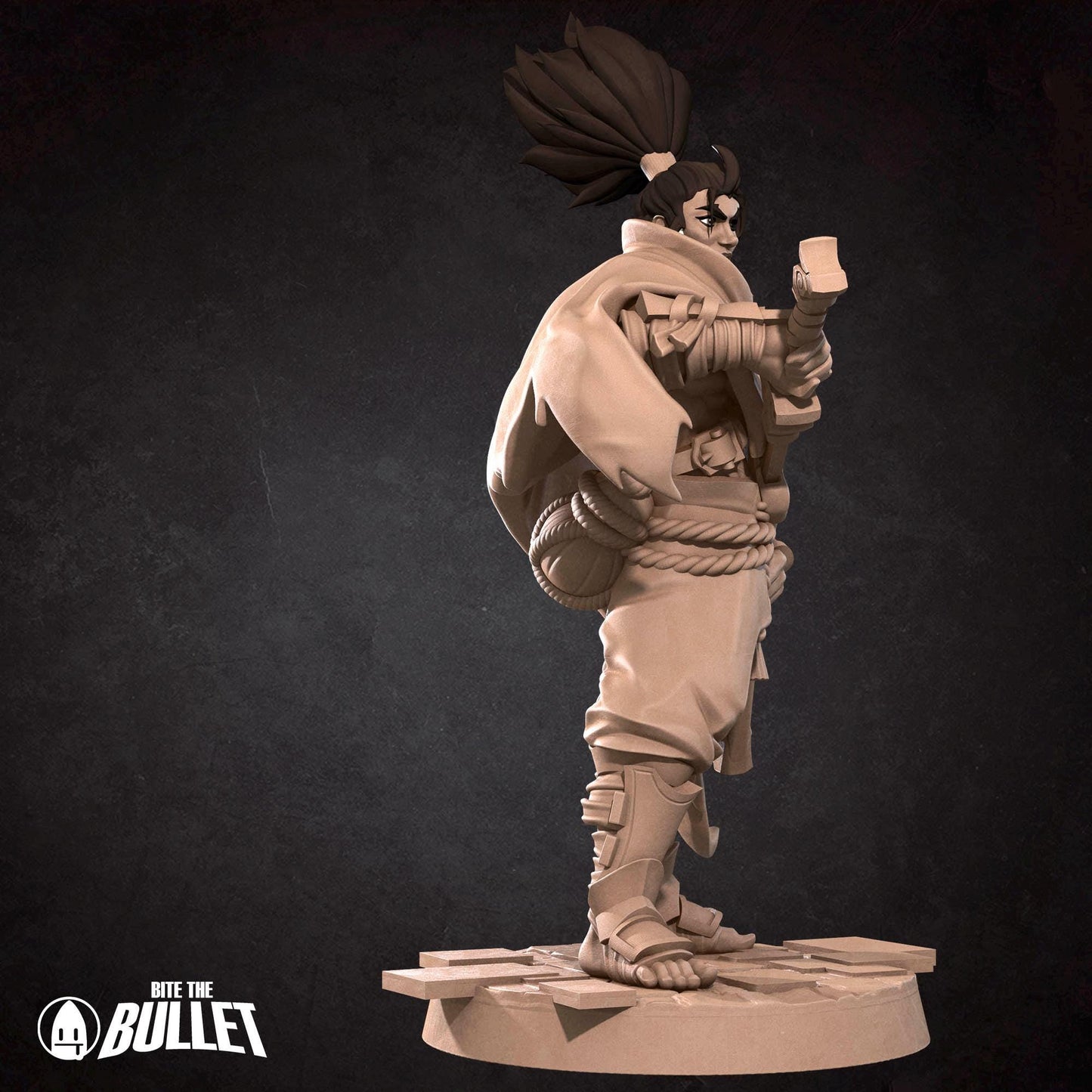 Unforgiven Samurai Miniature - 28mm / 32mm / 36mm - Bite the Bullet - Resin Printed Figure for D&D, TTRPGs, and Board Games