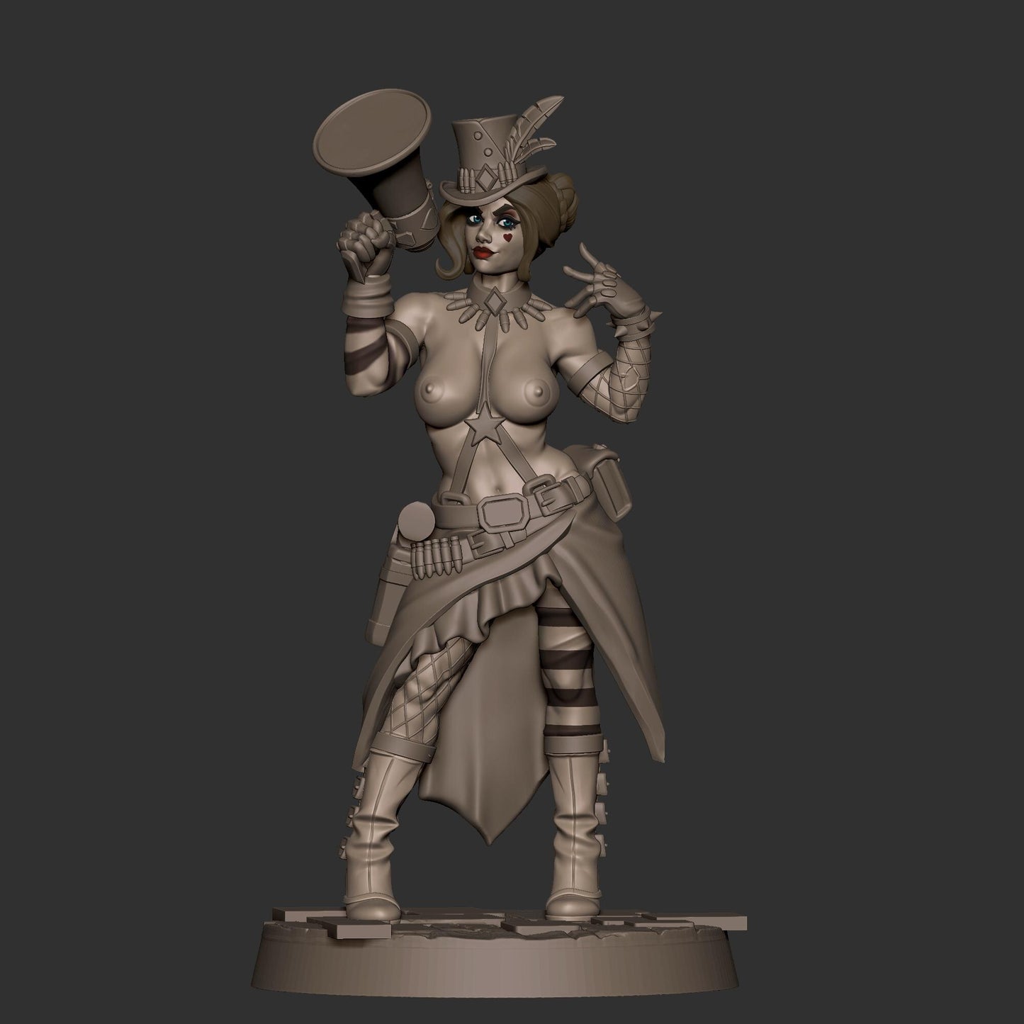 Roxy Miniature (Standard & NSFW Variations) - 28mm / 32mm / 36mm - Bite the Bullet - Resin Printed Figure for TTRPGs and Board Games