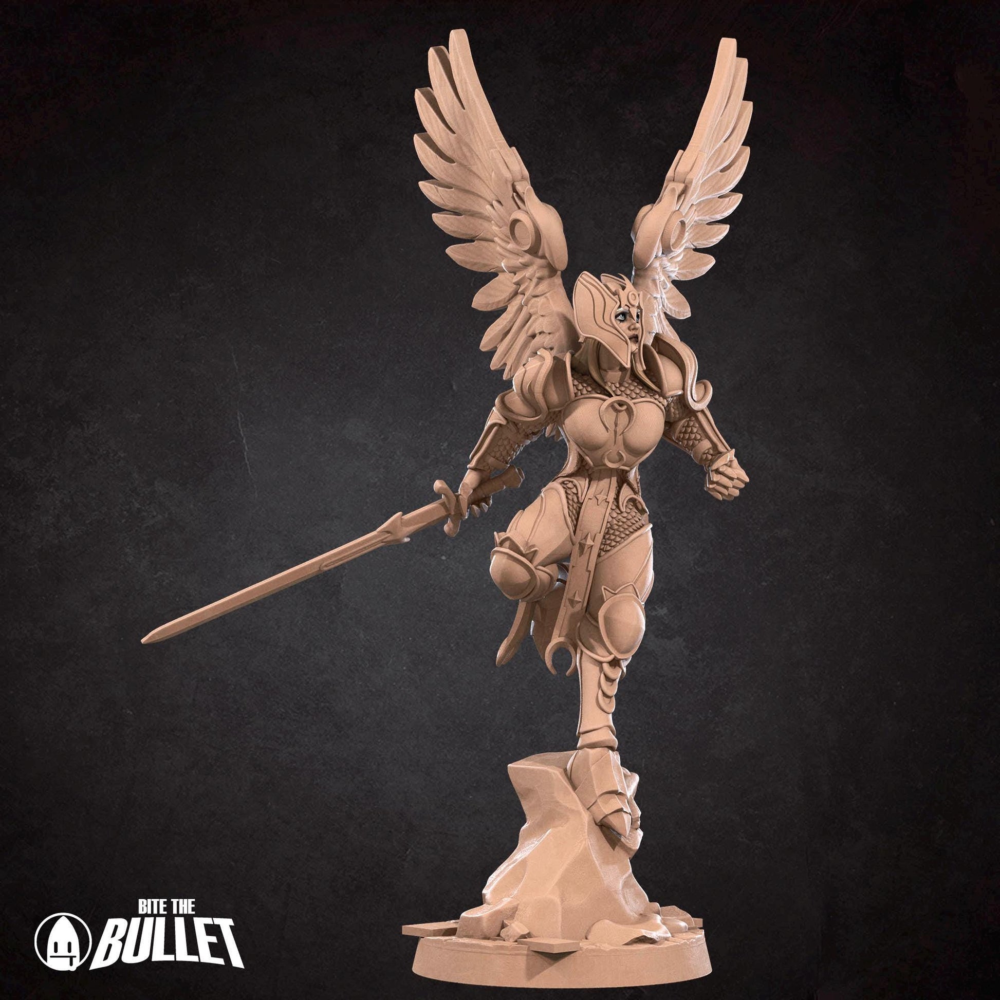 Aasimar Paladin Miniature - 28mm / 32mm / 36mm - Bite the Bullet - Resin Printed Figure for D&D, TTRPGs, and Board Games