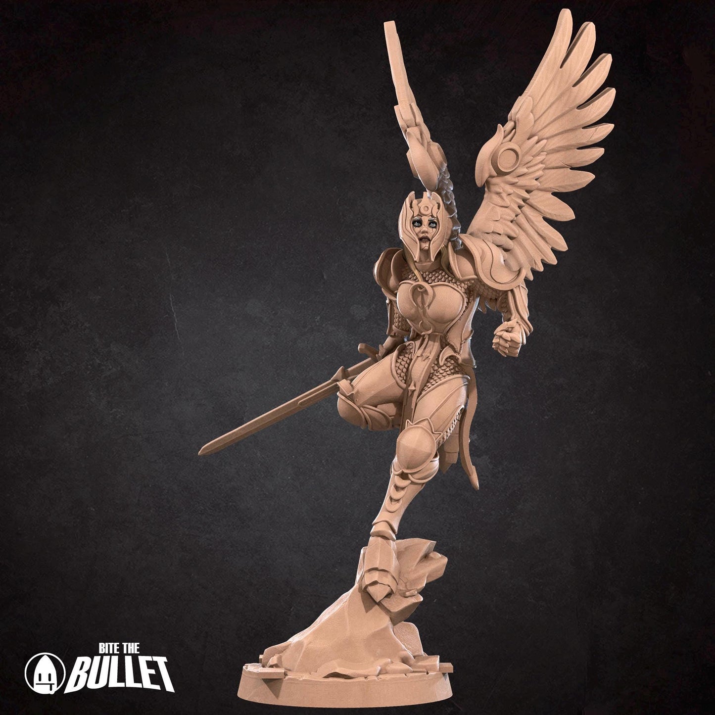 Aasimar Paladin Miniature - 28mm / 32mm / 36mm - Bite the Bullet - Resin Printed Figure for D&D, TTRPGs, and Board Games