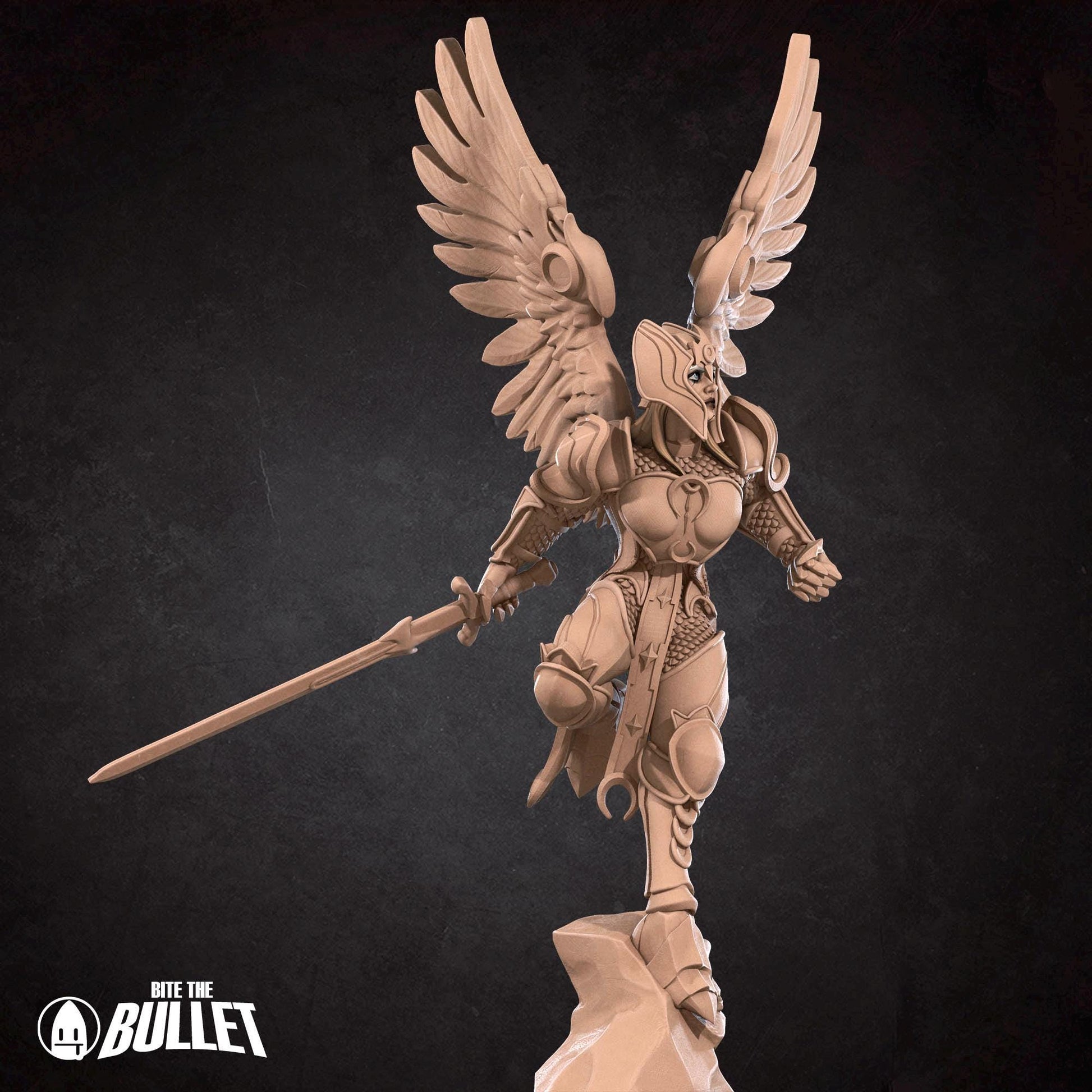Aasimar Paladin Miniature - 28mm / 32mm / 36mm - Bite the Bullet - Resin Printed Figure for D&D, TTRPGs, and Board Games