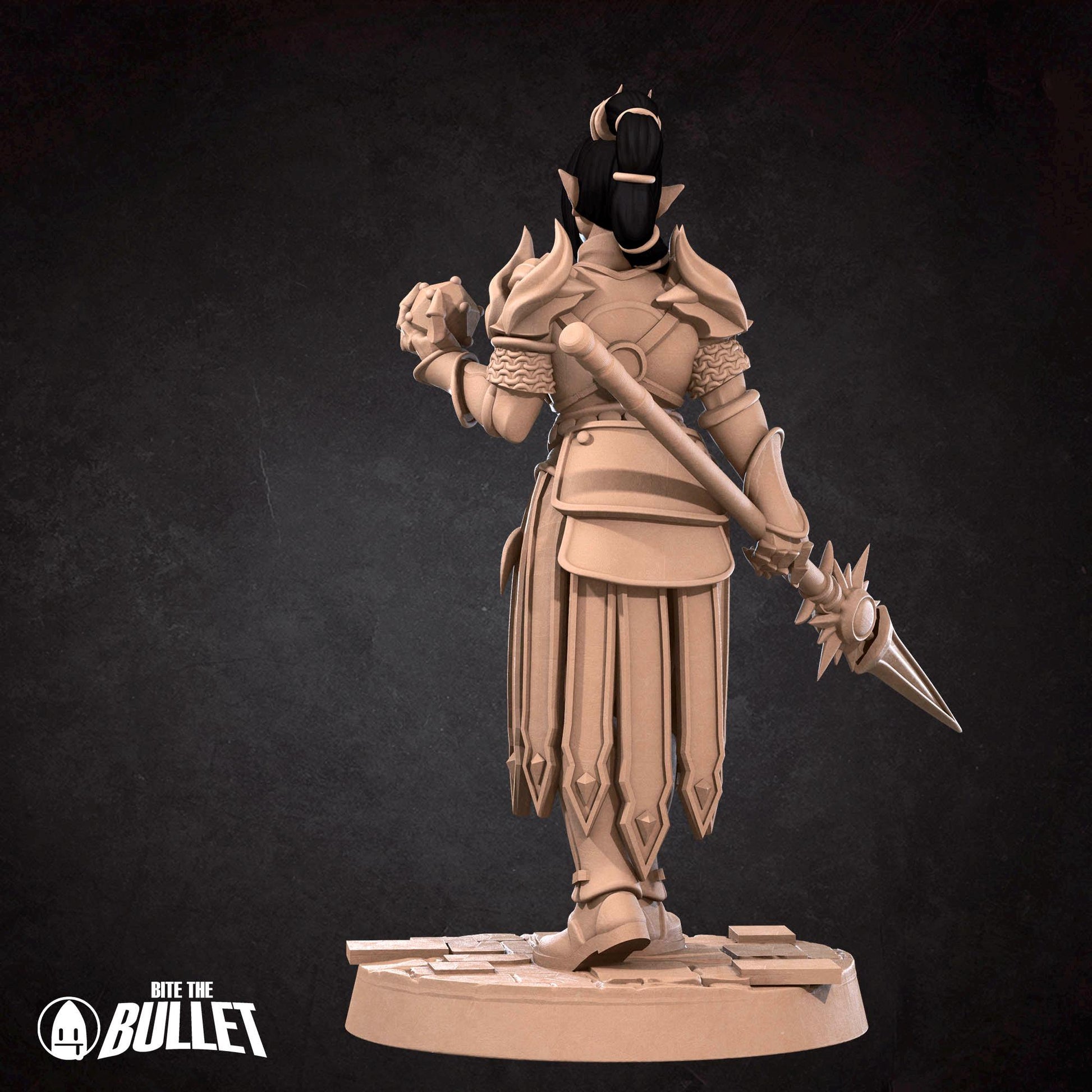Half-Elf Cleric Miniature - 28mm / 32mm / 36mm - Bite the Bullet - Resin Printed Figure for D&D, TTRPGs, and Board Games