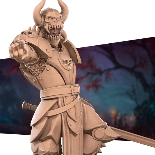 Human Fighter Miniature - 28mm / 32mm / 36mm - Bite the Bullet - Resin Printed Figure for D&D, TTRPGs, and Board Games
