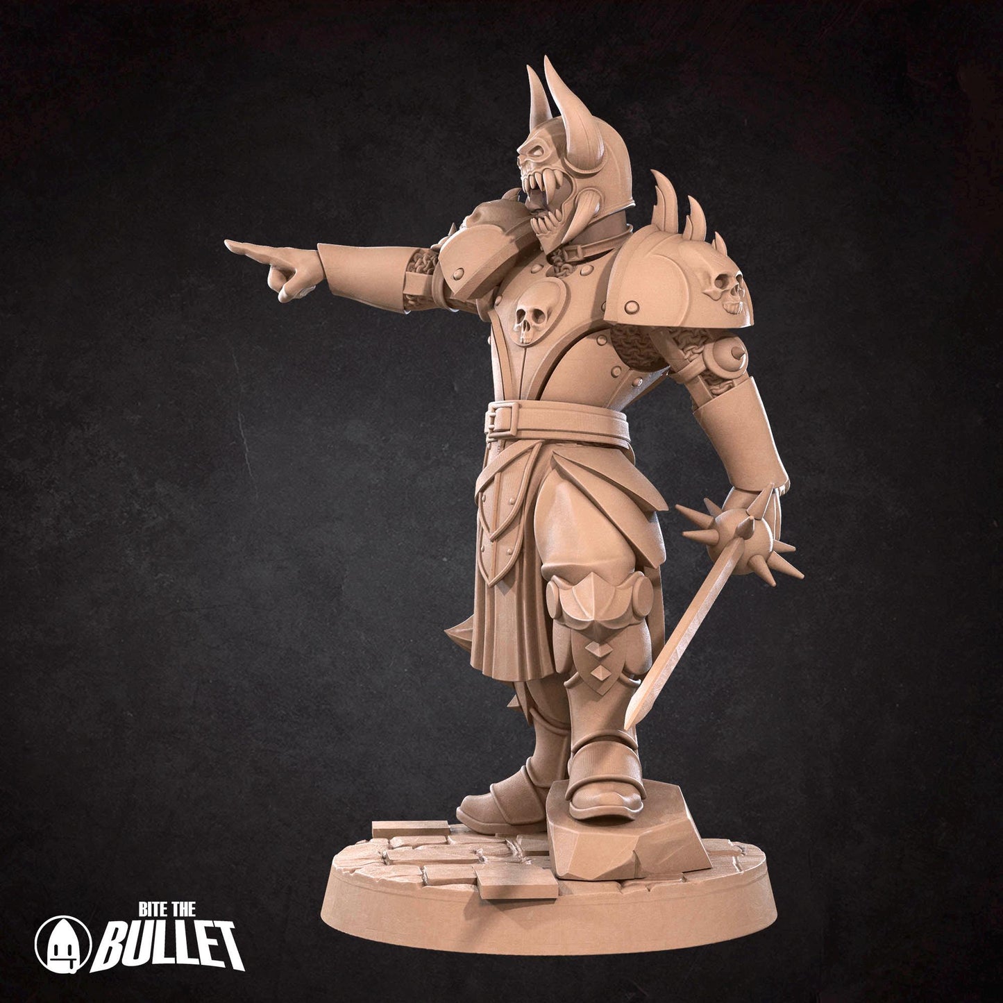 Human Fighter Miniature - 28mm / 32mm / 36mm - Bite the Bullet - Resin Printed Figure for D&D, TTRPGs, and Board Games