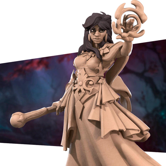 Human Mage Miniature (2 Variations) - 28mm / 32mm / 36mm - Bite the Bullet - Resin Printed Figure for D&D, TTRPGs, and Board Games