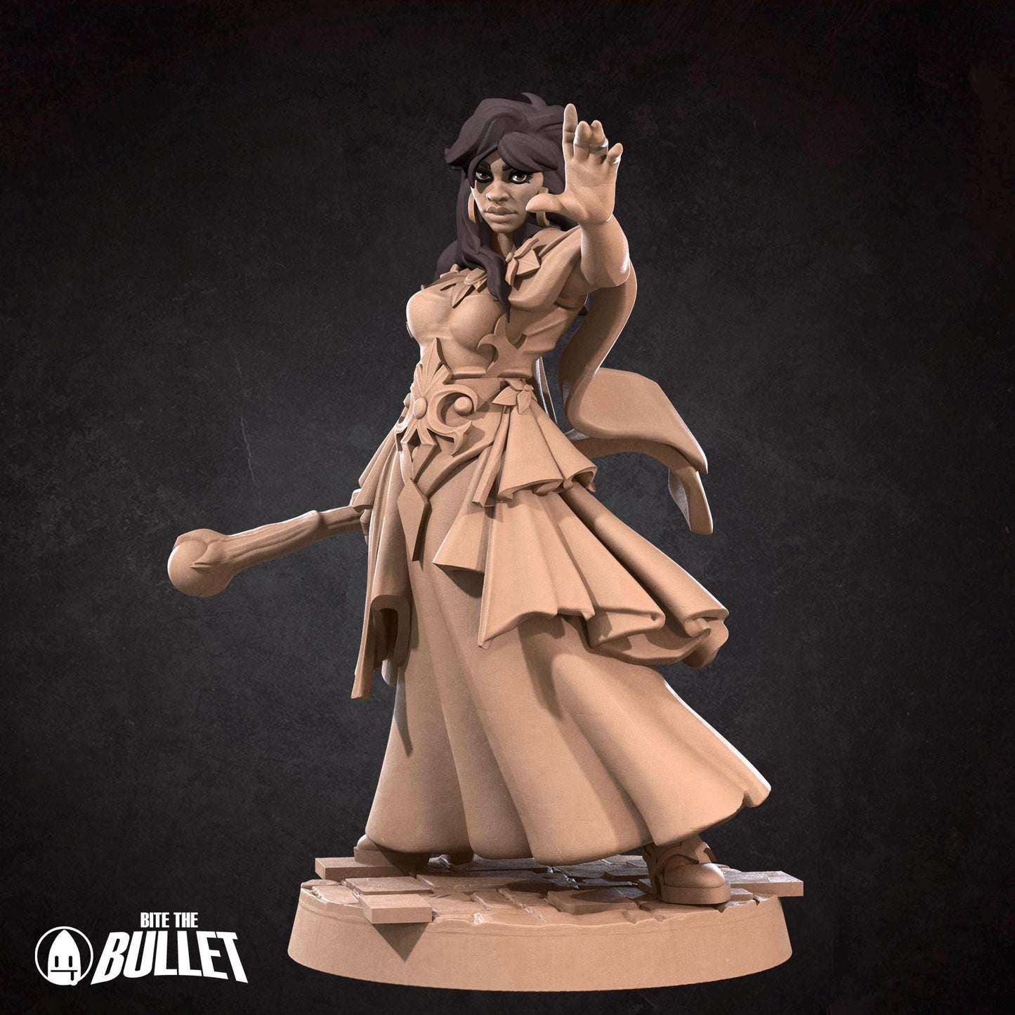 Human Mage Miniature (2 Variations) - 28mm / 32mm / 36mm - Bite the Bullet - Resin Printed Figure for D&D, TTRPGs, and Board Games