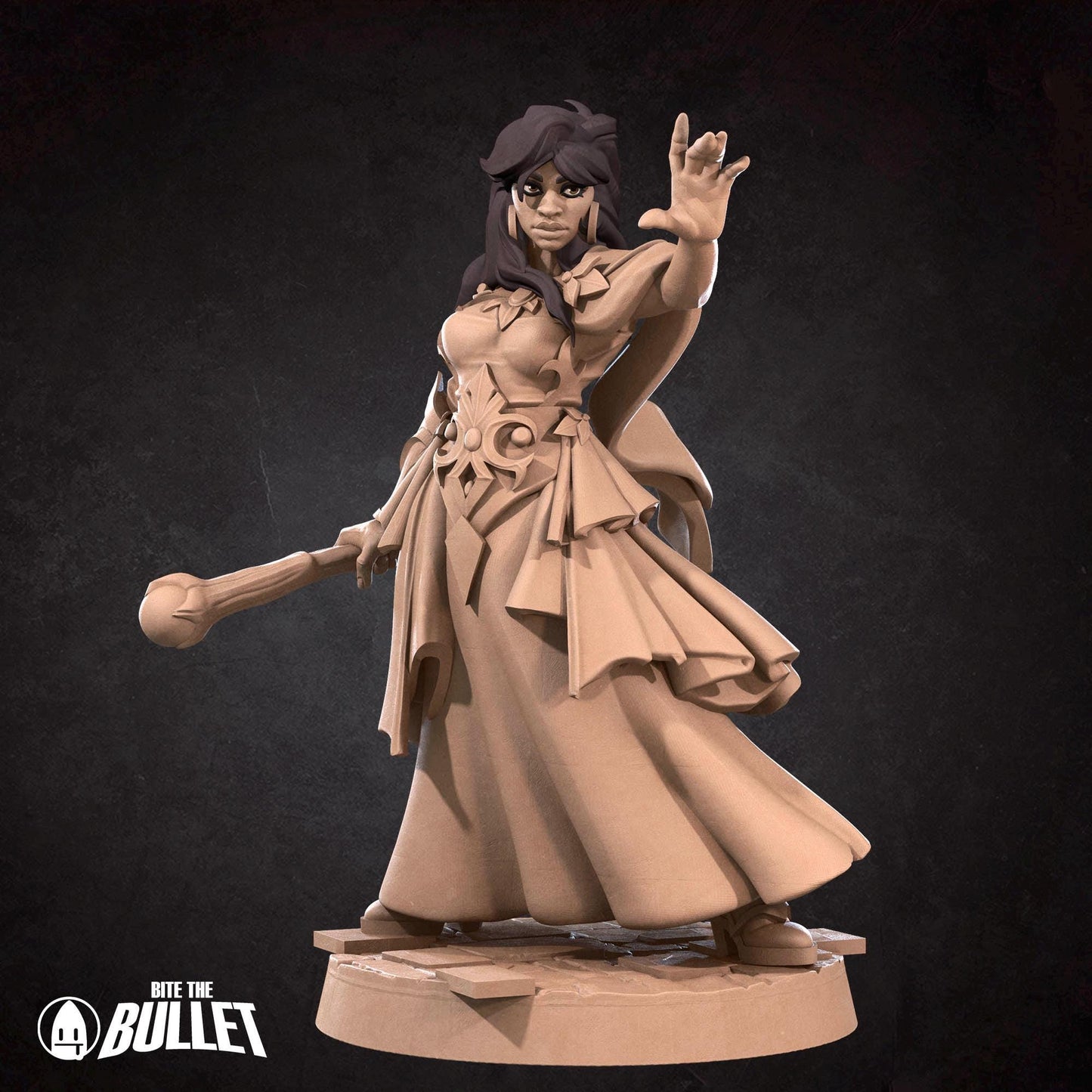 Human Mage Miniature (2 Variations) - 28mm / 32mm / 36mm - Bite the Bullet - Resin Printed Figure for D&D, TTRPGs, and Board Games