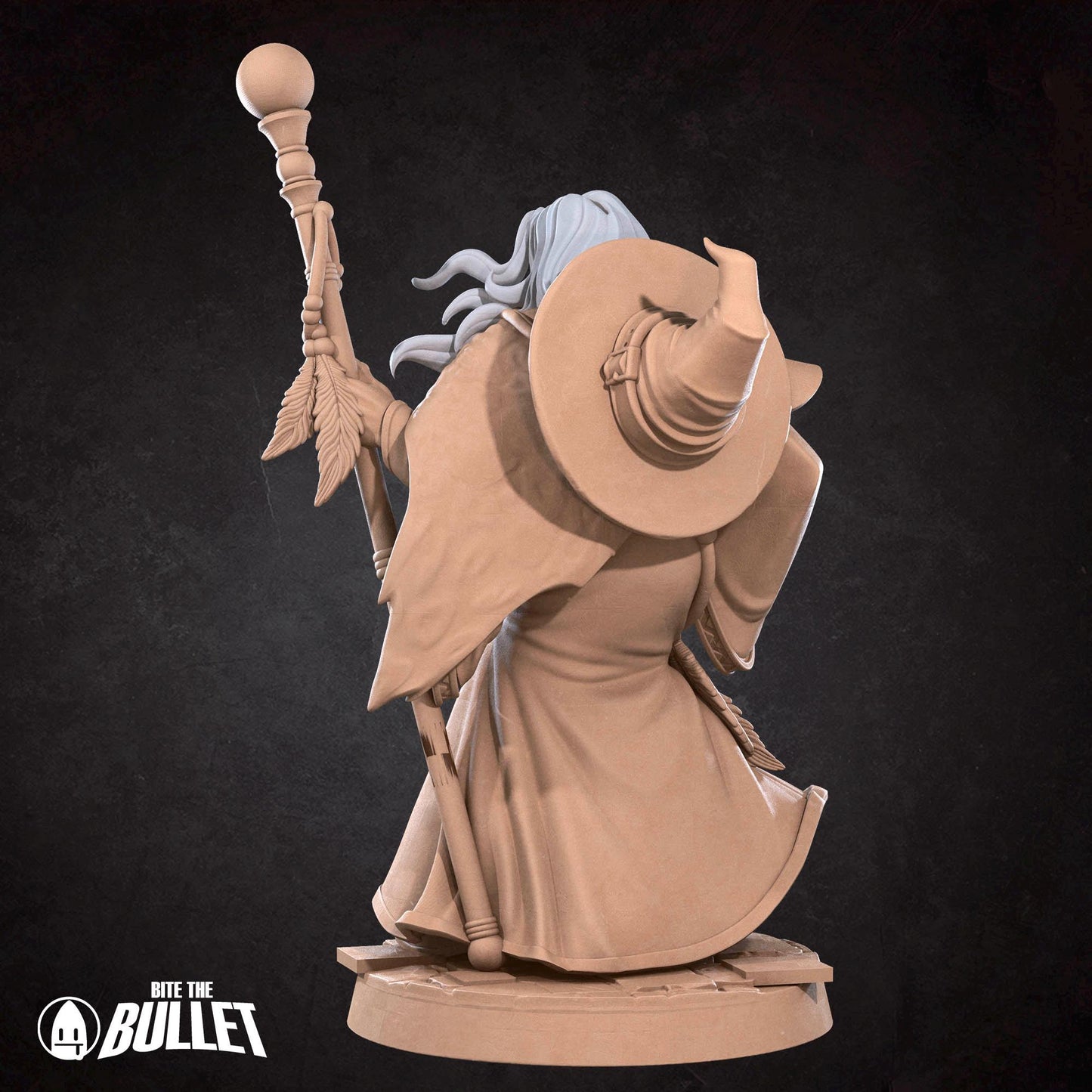 Human Wizard Miniature - 28mm / 32mm / 36mm - Bite the Bullet - Resin Printed Figure for D&D, TTRPGs, and Board Games