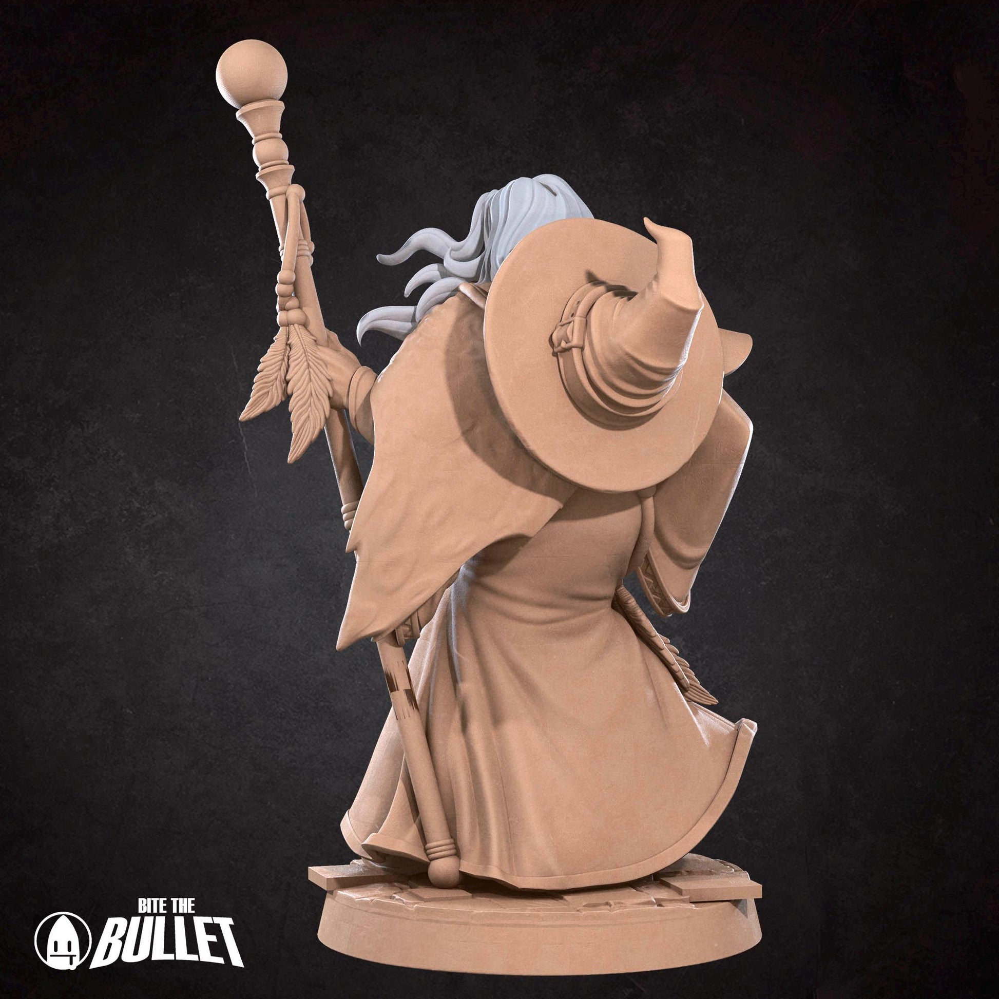 Human Wizard Miniature - 28mm / 32mm / 36mm - Bite the Bullet - Resin Printed Figure for D&D, TTRPGs, and Board Games