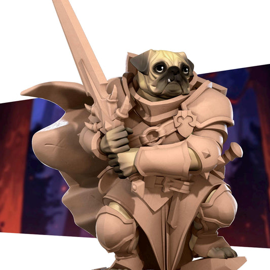 Dogfolk Warrior Miniature - 28mm / 32mm / 36mm - Bite the Bullet - Resin Printed Figure for D&D, TTRPGs, and Board Games