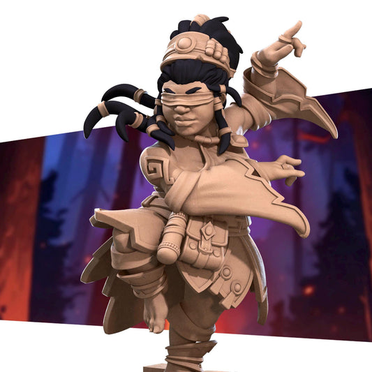 Dwarf Monk Miniature - 28mm / 32mm / 36mm - Bite the Bullet - Resin Printed Figure for D&D, TTRPGs, and Board Games