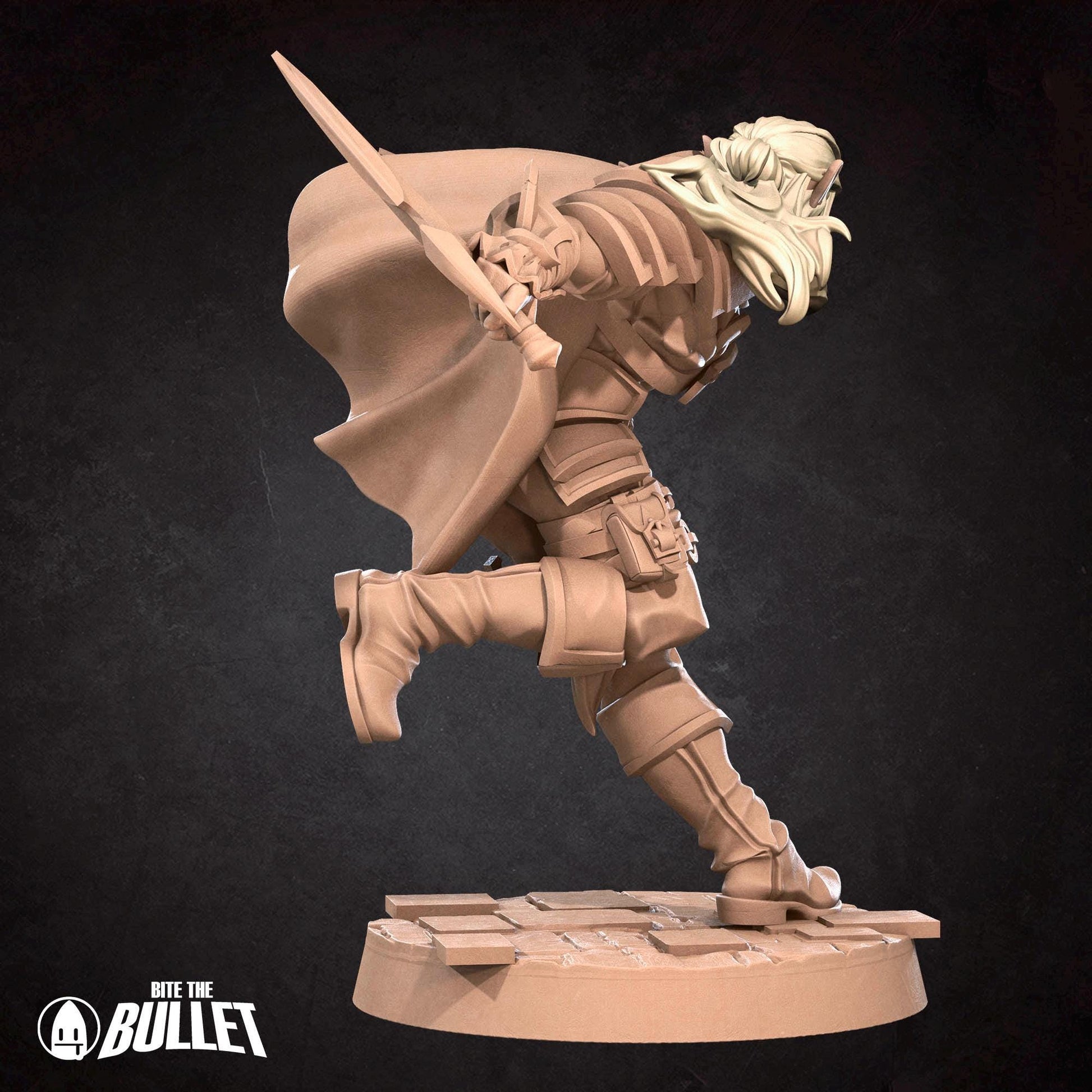 Elf Rogue Miniature - 28mm / 32mm / 36mm - Bite the Bullet - Resin Printed Figure for D&D, TTRPGs, and Board Games