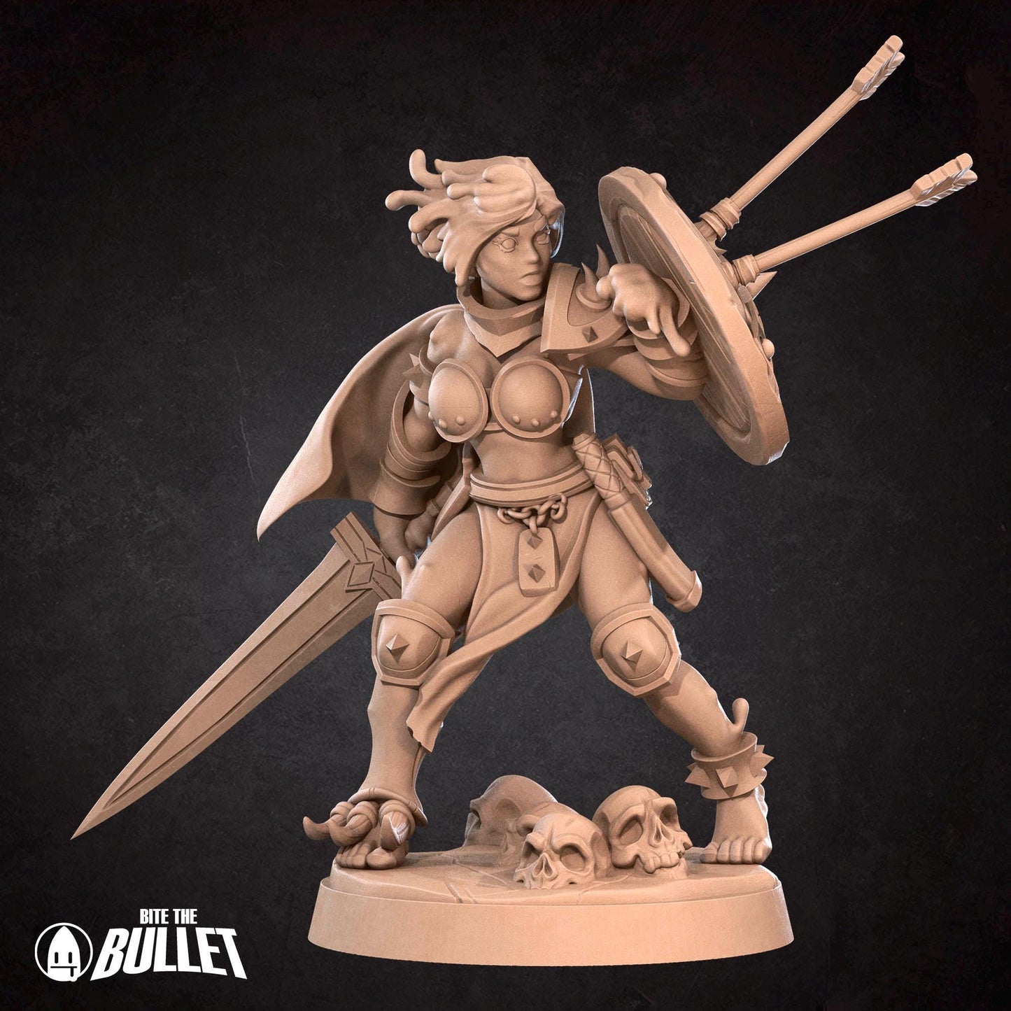 Plasmoid Barbarian Miniature - 28mm / 32mm / 36mm - Bite the Bullet - Resin Printed Figure for D&D, TTRPGs, and Board Games