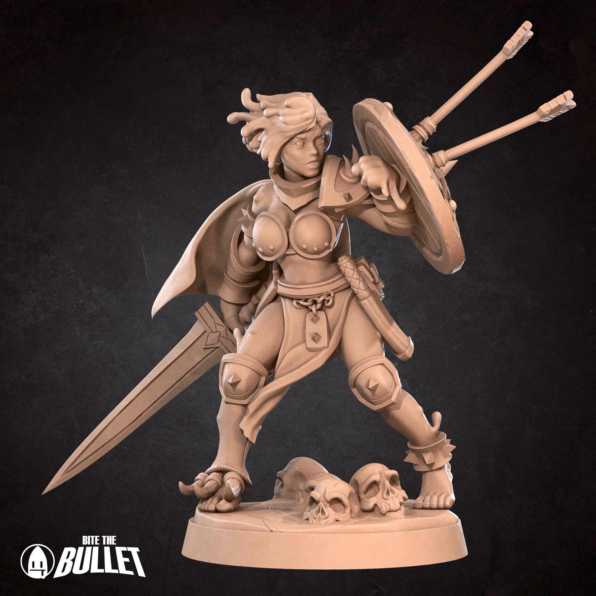Plasmoid Barbarian Miniature - 28mm / 32mm / 36mm - Bite the Bullet - Resin Printed Figure for D&D, TTRPGs, and Board Games