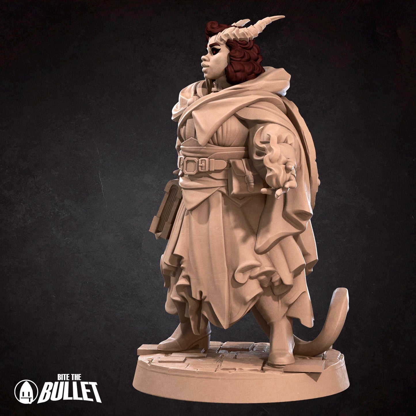Tiefling Cleric Miniature - 28mm / 32mm / 36mm - Bite the Bullet - Resin Printed Figure for D&D, TTRPGs, and Board Games