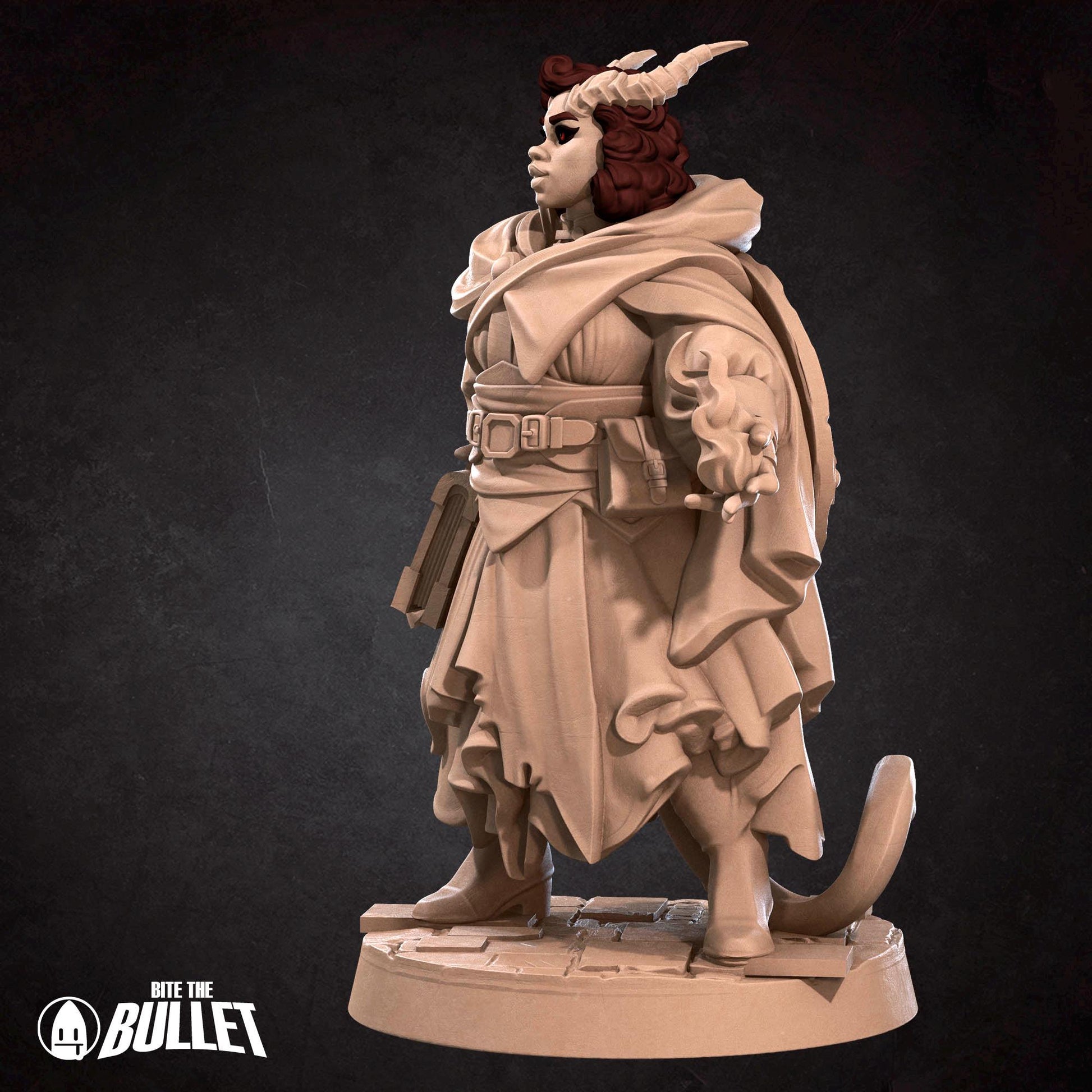 Tiefling Cleric Miniature - 28mm / 32mm / 36mm - Bite the Bullet - Resin Printed Figure for D&D, TTRPGs, and Board Games