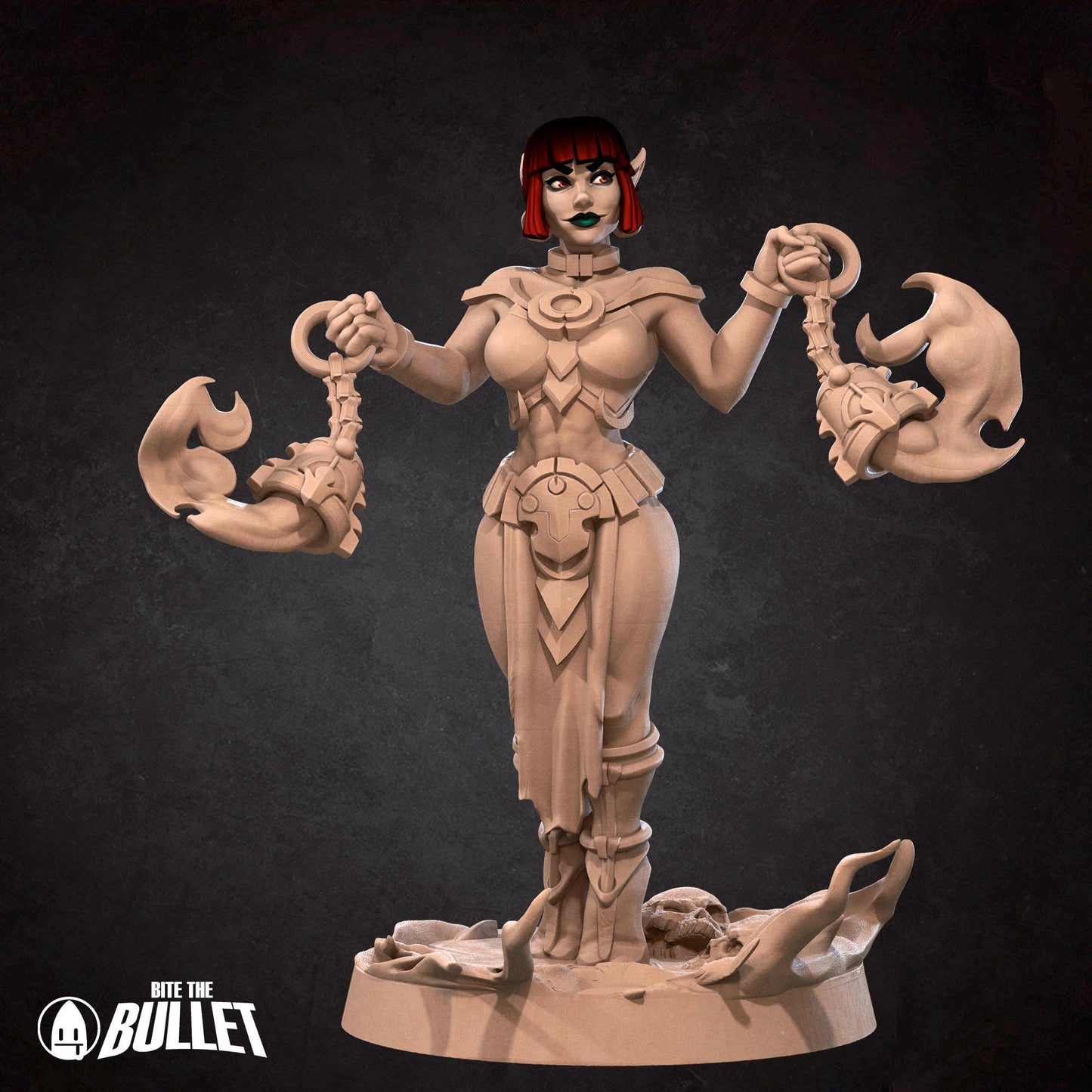 Fire Monk Miniature (2 Variations) - 28mm / 32mm / 36mm - Bite the Bullet - Resin Printed Figure for D&D, TTRPGs, and Board Games