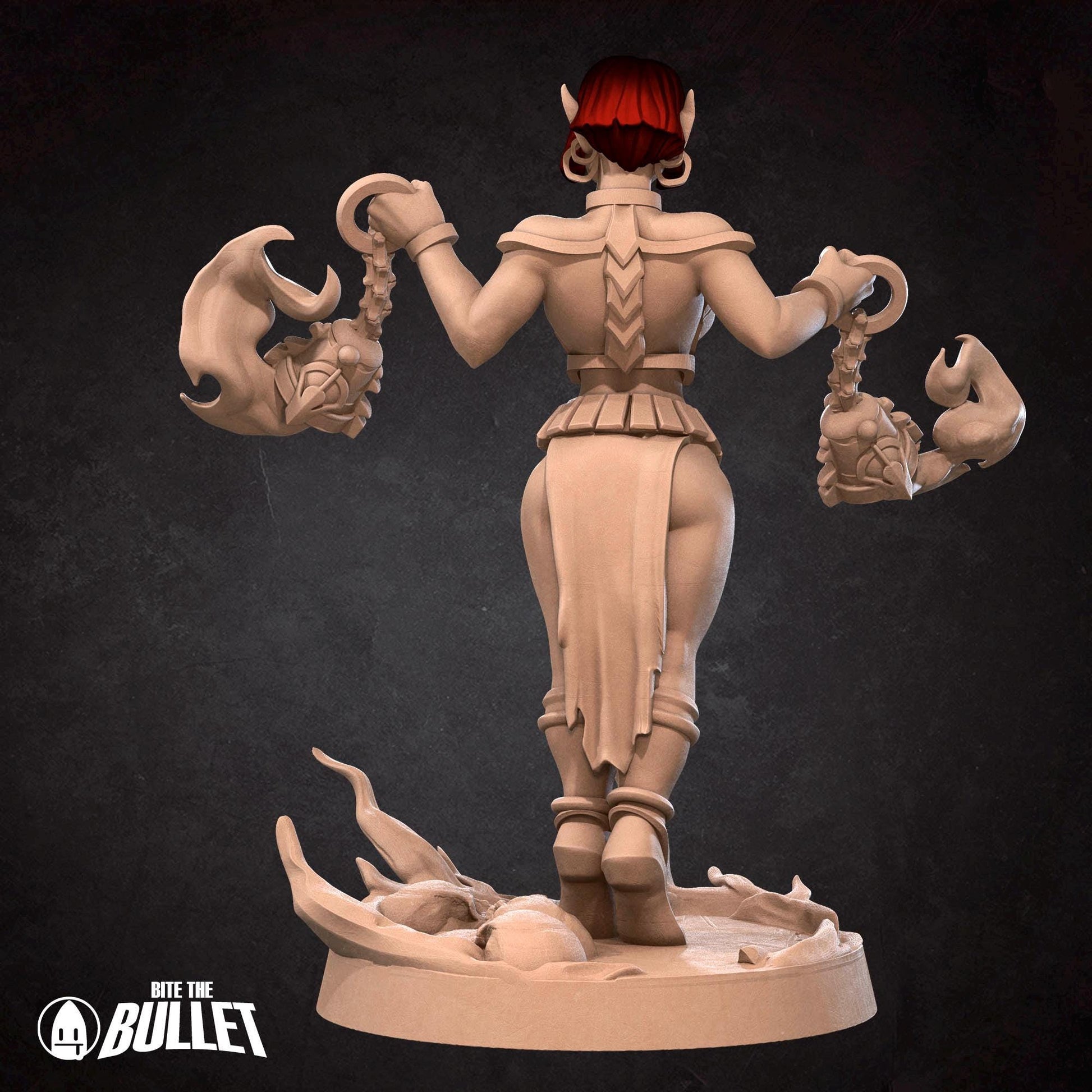 Fire Monk Miniature (2 Variations) - 28mm / 32mm / 36mm - Bite the Bullet - Resin Printed Figure for D&D, TTRPGs, and Board Games