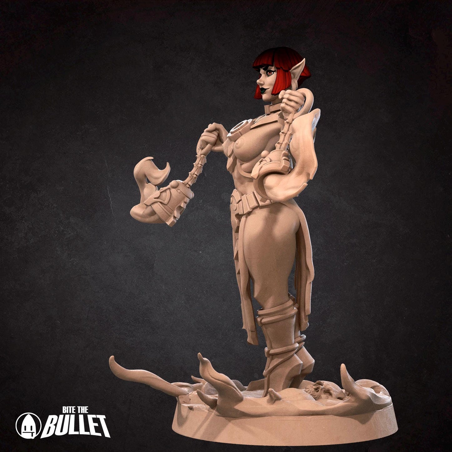 Fire Monk Miniature (2 Variations) - 28mm / 32mm / 36mm - Bite the Bullet - Resin Printed Figure for D&D, TTRPGs, and Board Games