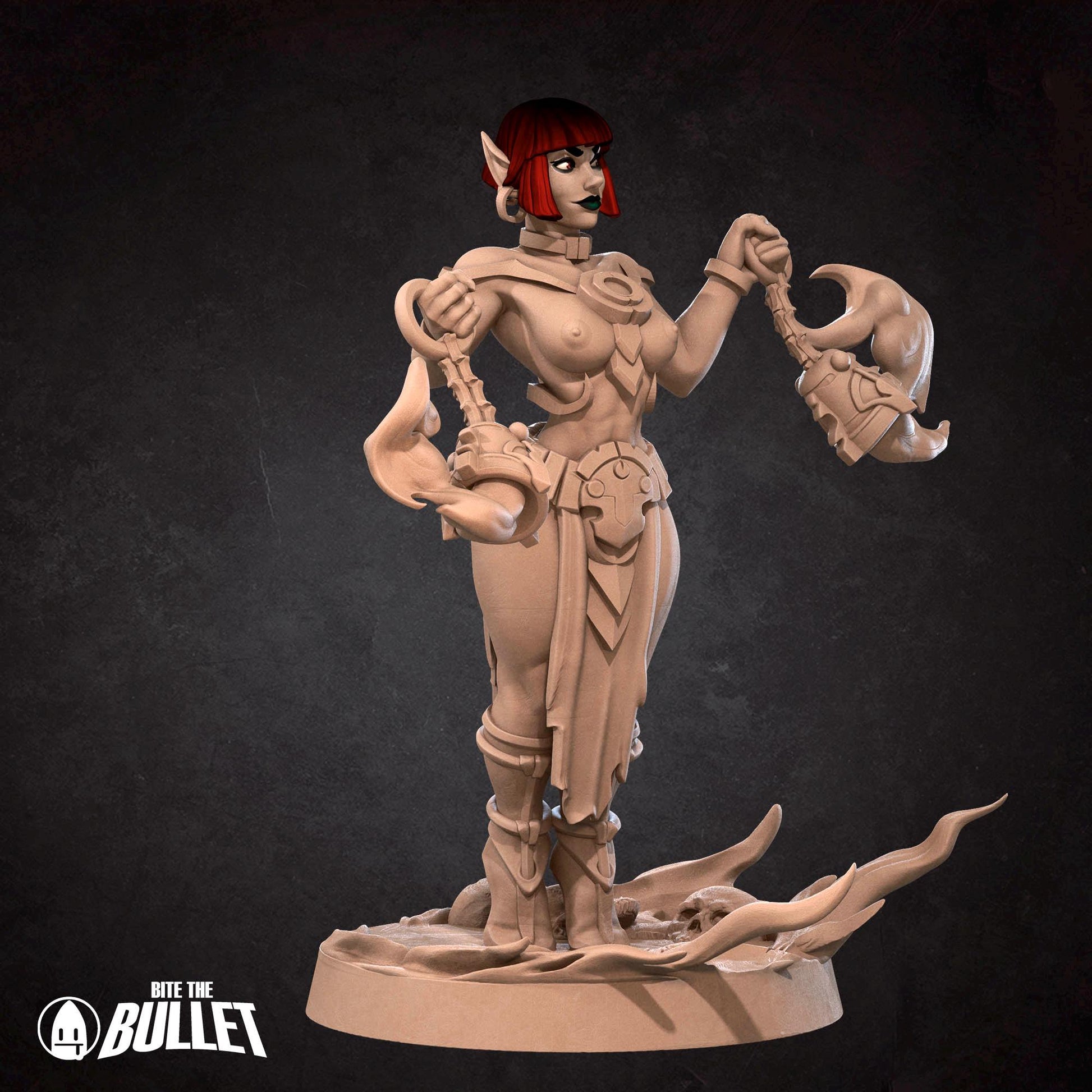 Fire Monk Miniature (2 Variations) - 28mm / 32mm / 36mm - Bite the Bullet - Resin Printed Figure for D&D, TTRPGs, and Board Games