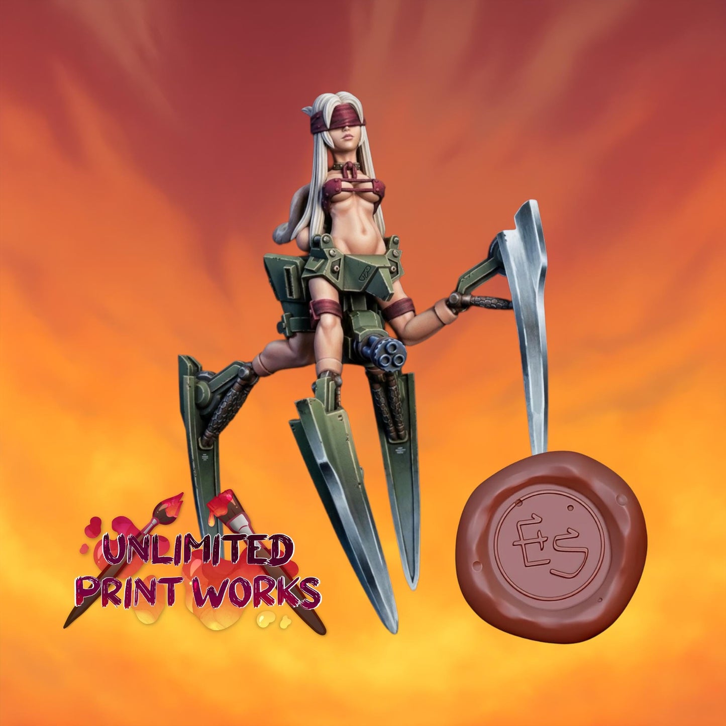 Husk Miniature - 28mm / 32mm / 36mm / 75mm - Ethan Savage Studios - Unpainted Resin Printed Figure for D&D, TTRPGs, and Board Games