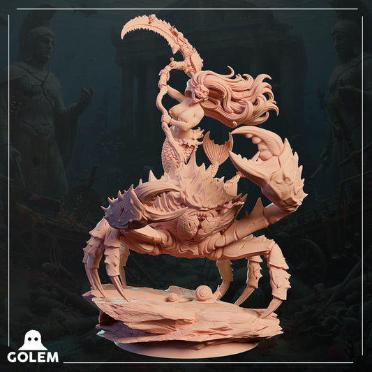 Mermaid Minx Miniature - 28mm / 32mm / 36mm / 75mm - GOLEM WORKSHOP 3D - Resin Printed Figure for D&D, TTRPGs, and Board Games