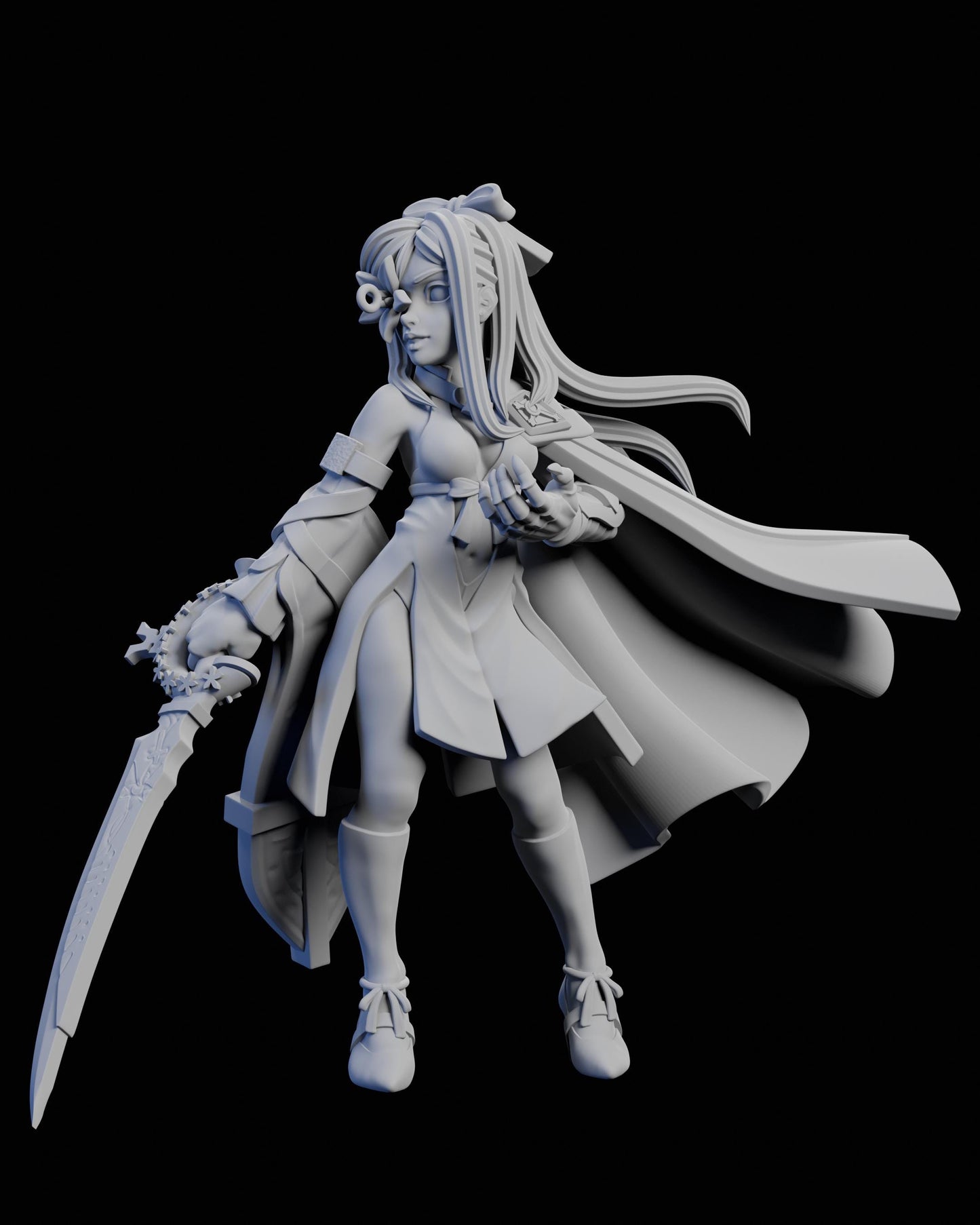 Sister 0 Miniature - 28mm / 32mm / 36mm / 75mm - Ethan Savage Studios - Unpainted Resin Printed Figure for D&D, TTRPGs, and Board Games