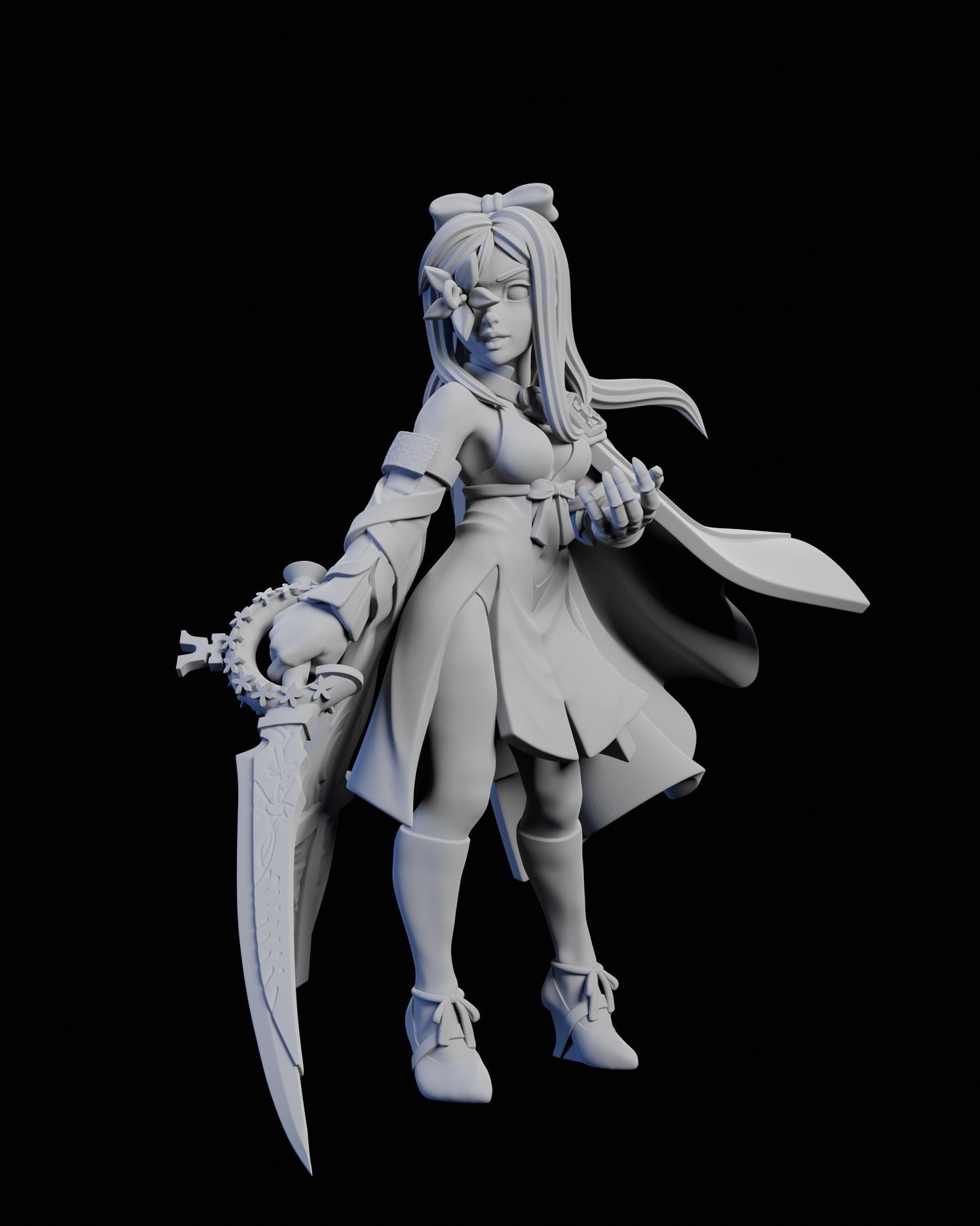 Sister 0 Miniature - 28mm / 32mm / 36mm / 75mm - Ethan Savage Studios - Unpainted Resin Printed Figure for D&D, TTRPGs, and Board Games