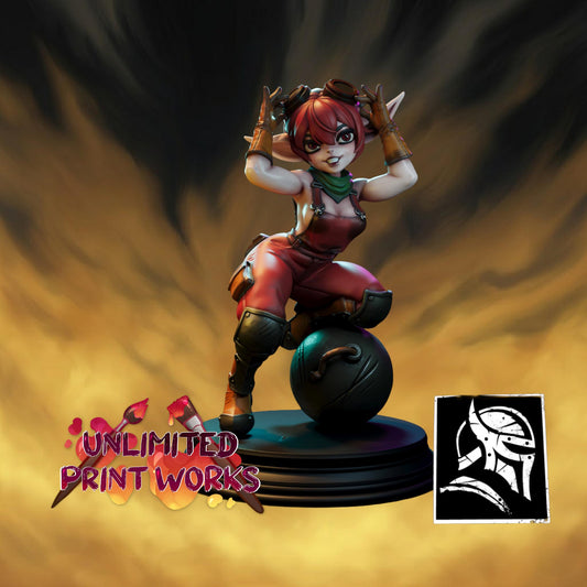 Geina Miniature (Standard & NSFW) - 28mm / 32mm / 36mm / 75mm - HardWitch Games - Resin Printed Figure for TTRPGs and Board Games