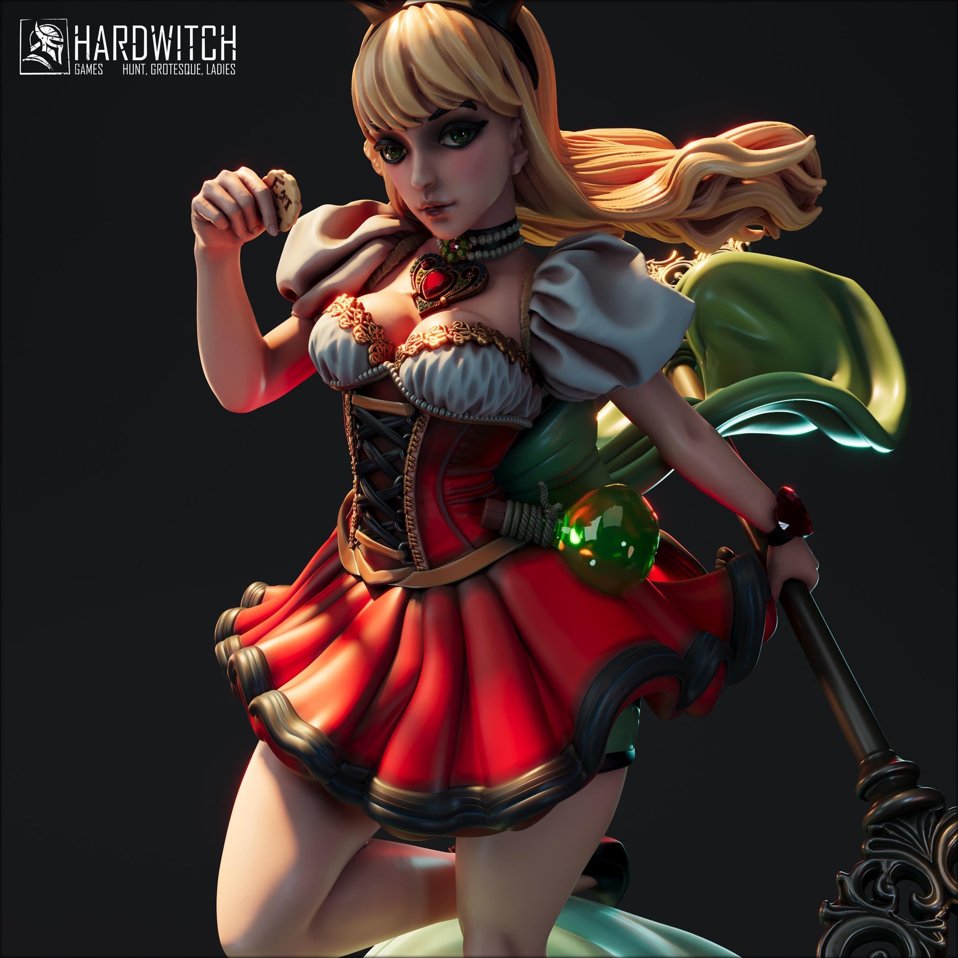 Alice in Wonderland Miniature - 28mm / 32mm / 36mm / 75mm / 1:12 - HardWitch Games - Resin Printed Figure for D&D, TTRPGs, and Board Gaming