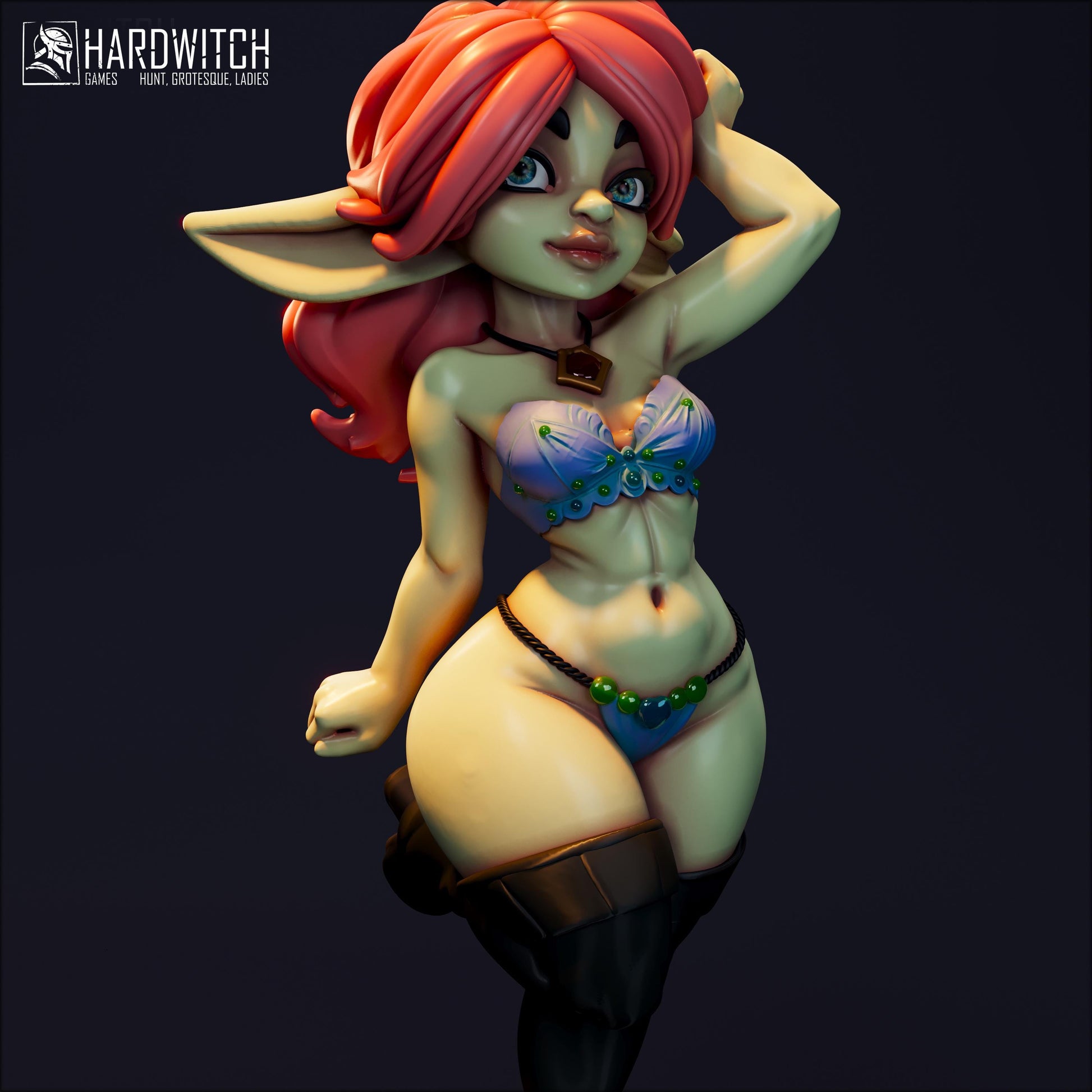 Marlena Miniature (Standard & NSFW) - 28mm / 32mm / 36mm / 75mm - HardWitch Games - Resin Printed Figure for TTRPGs and Board Games