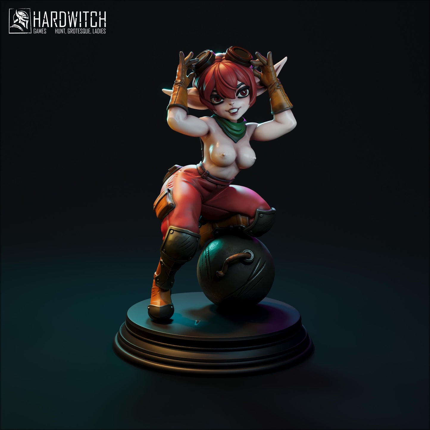 Geina Miniature (Standard & NSFW) - 28mm / 32mm / 36mm / 75mm - HardWitch Games - Resin Printed Figure for TTRPGs and Board Games