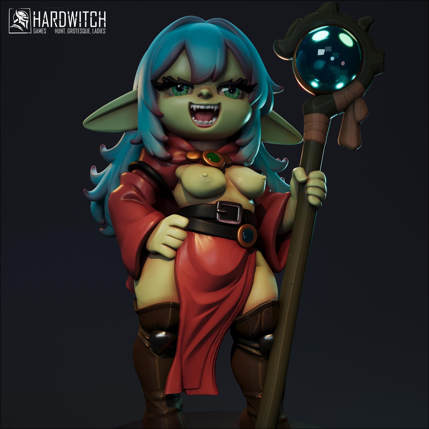 Florina Miniature (Standard & NSFW) - 28mm / 32mm / 36mm / 75mm - HardWitch Games - Resin Printed Figure for TTRPGs and Board Games
