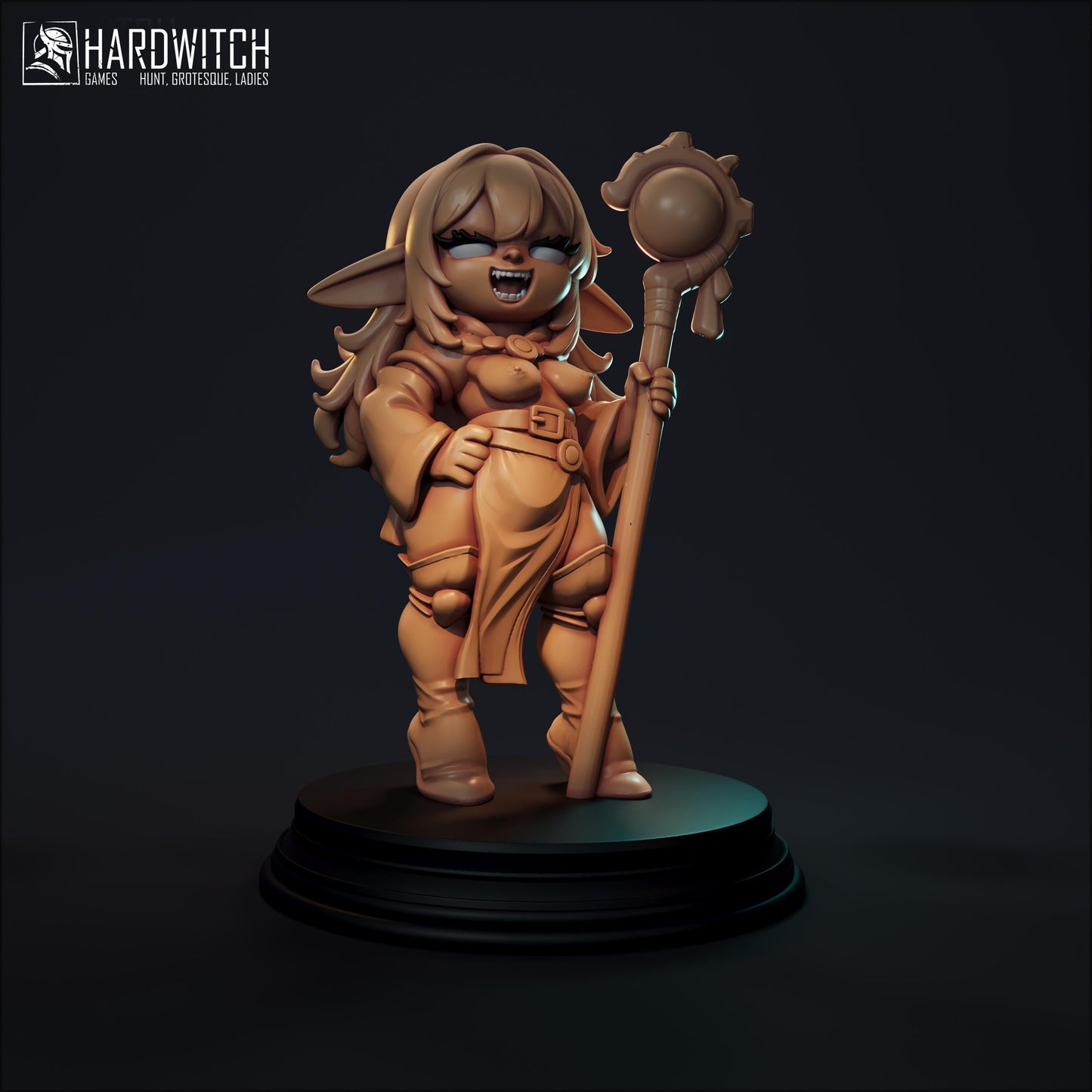Florina Miniature (Standard & NSFW) - 28mm / 32mm / 36mm / 75mm - HardWitch Games - Resin Printed Figure for TTRPGs and Board Games