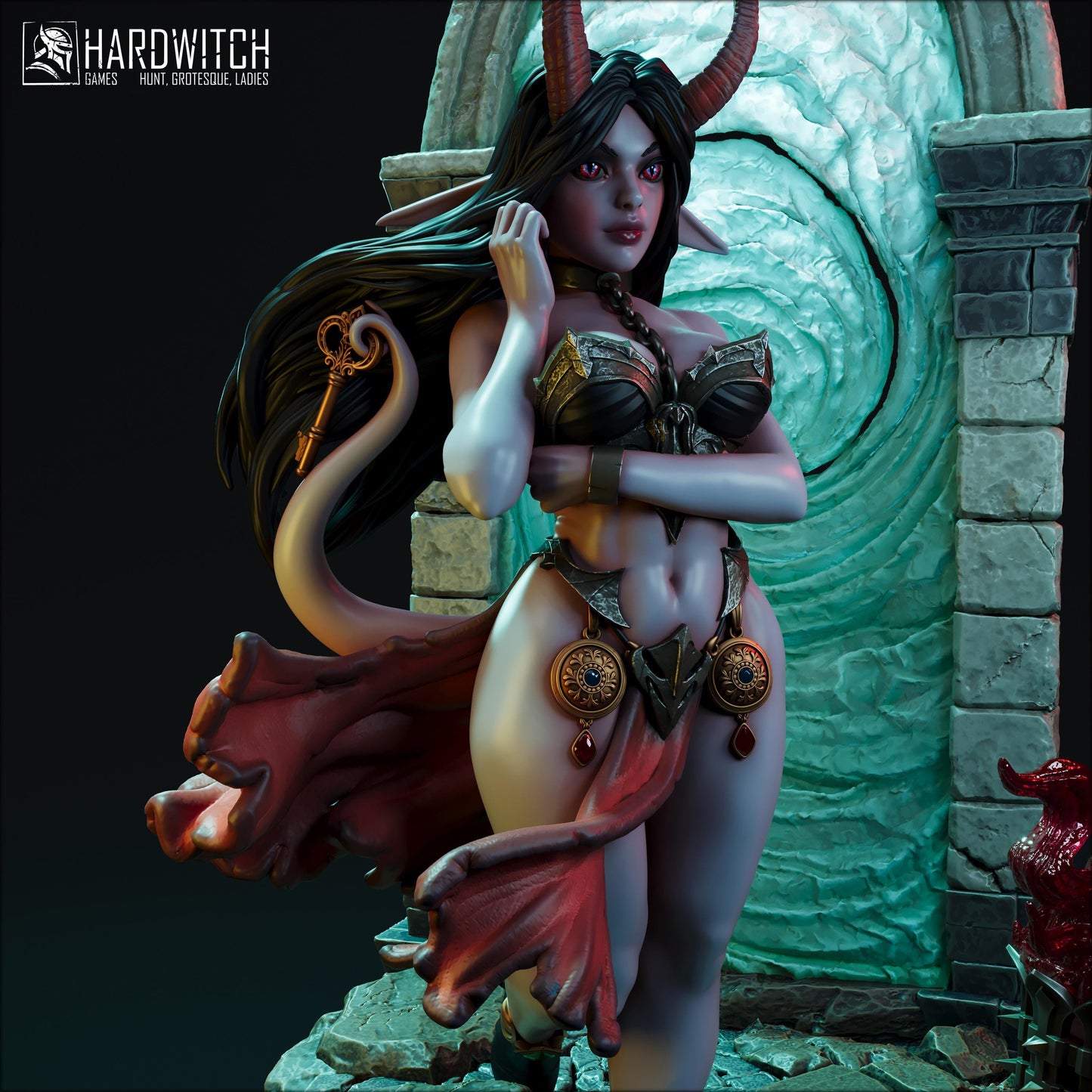 Keybearer Anara Miniature - 28mm / 32mm / 36mm / 75mm - HardWitch Games - Resin Printed Figure for D&D, TTRPGs, and Board Gaming