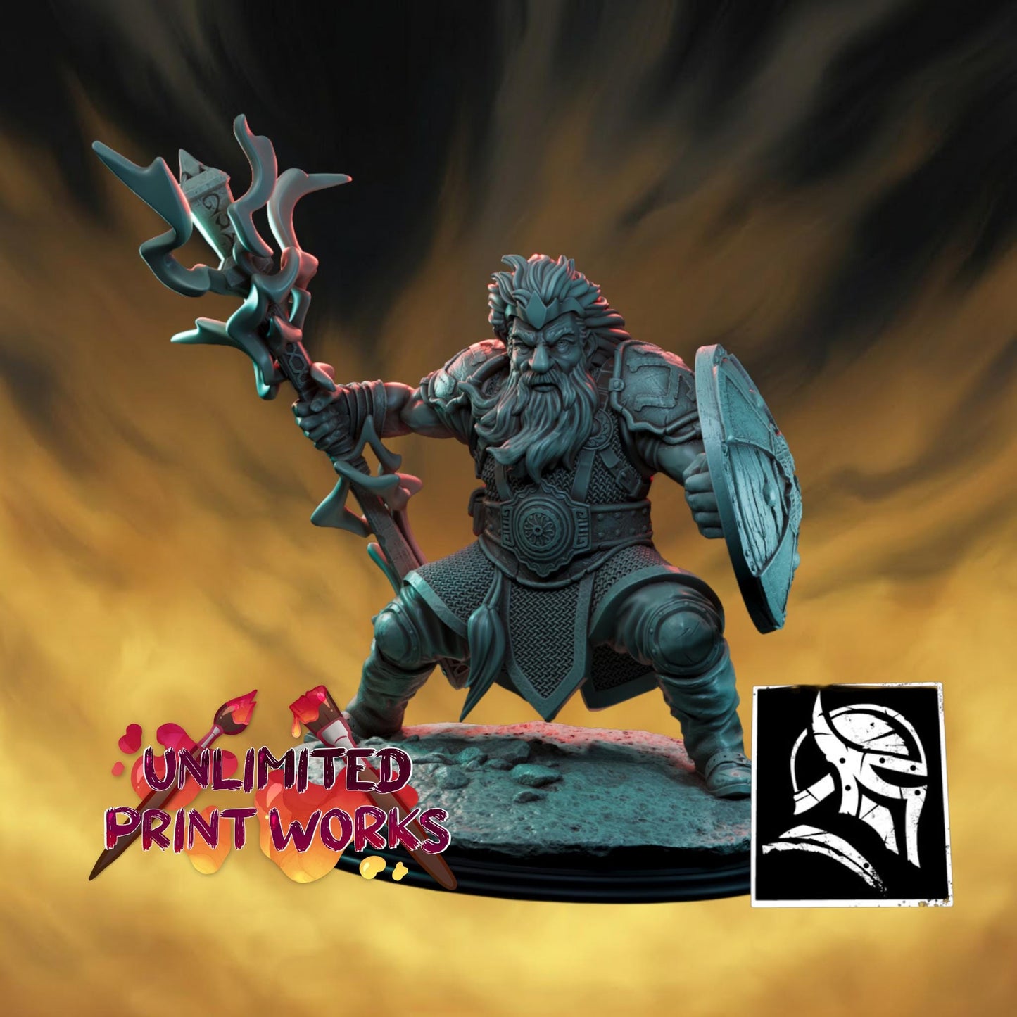 Bajir Troy Miniature - 28mm / 32mm / 36mm / 75mm - HardWitch Games - Resin Printed Figure for TTRPGs and Board Games