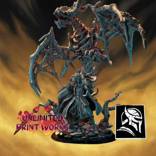 Necromancer Breaker Fog Miniature - 28mm / 32mm / 36mm - HardWitch Games - Resin Printed Figure for TTRPGs and Board Games