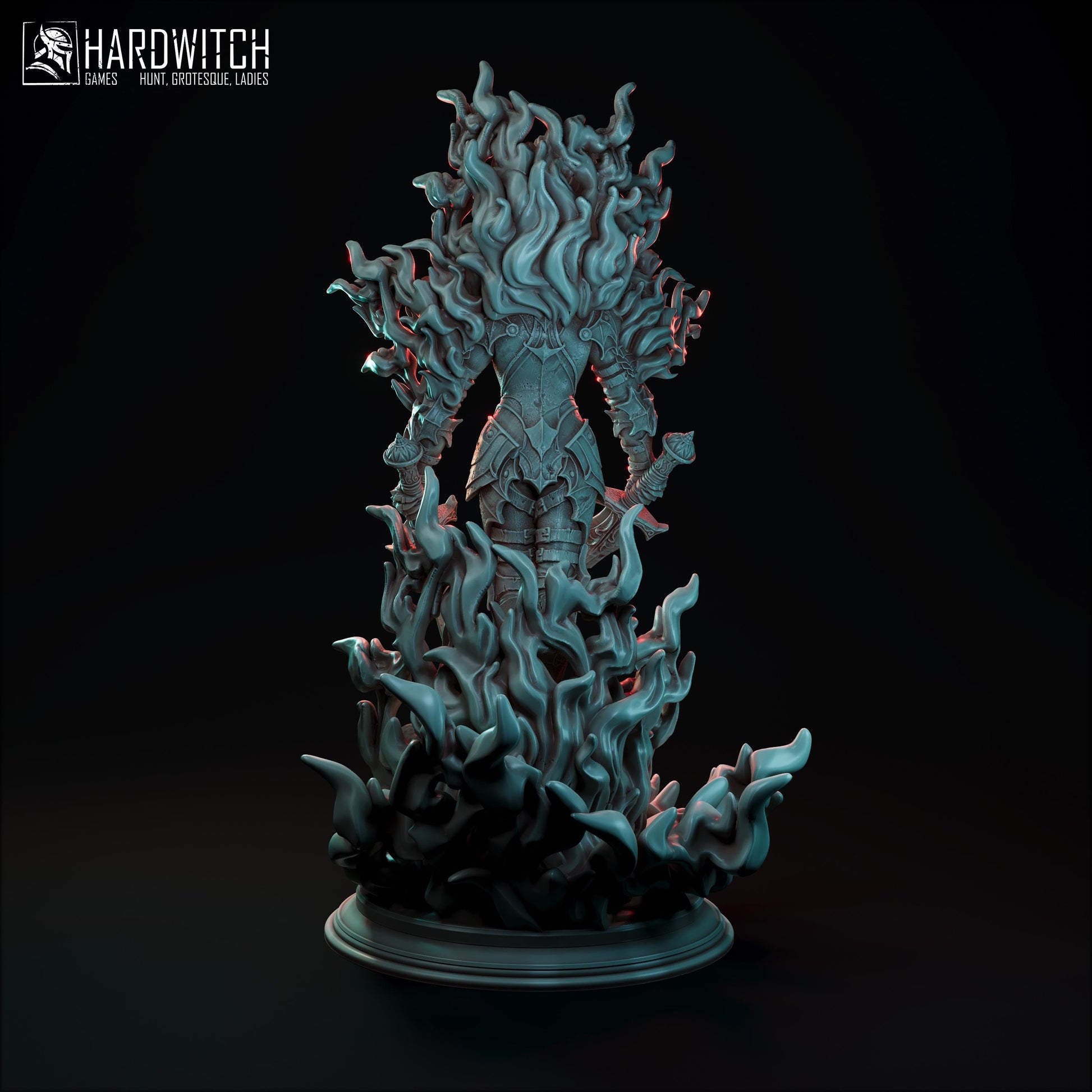 Flamelord Miniature - 28mm / 32mm / 36mm / 75mm - HardWitch Games - Resin Printed Figure for D&D, TTRPGs, and Board Gaming