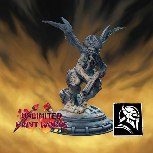 Harbinger Miniature - 28mm / 32mm / 36mm / 75mm - HardWitch Games - Resin Printed Figure for TTRPGs and Board Games