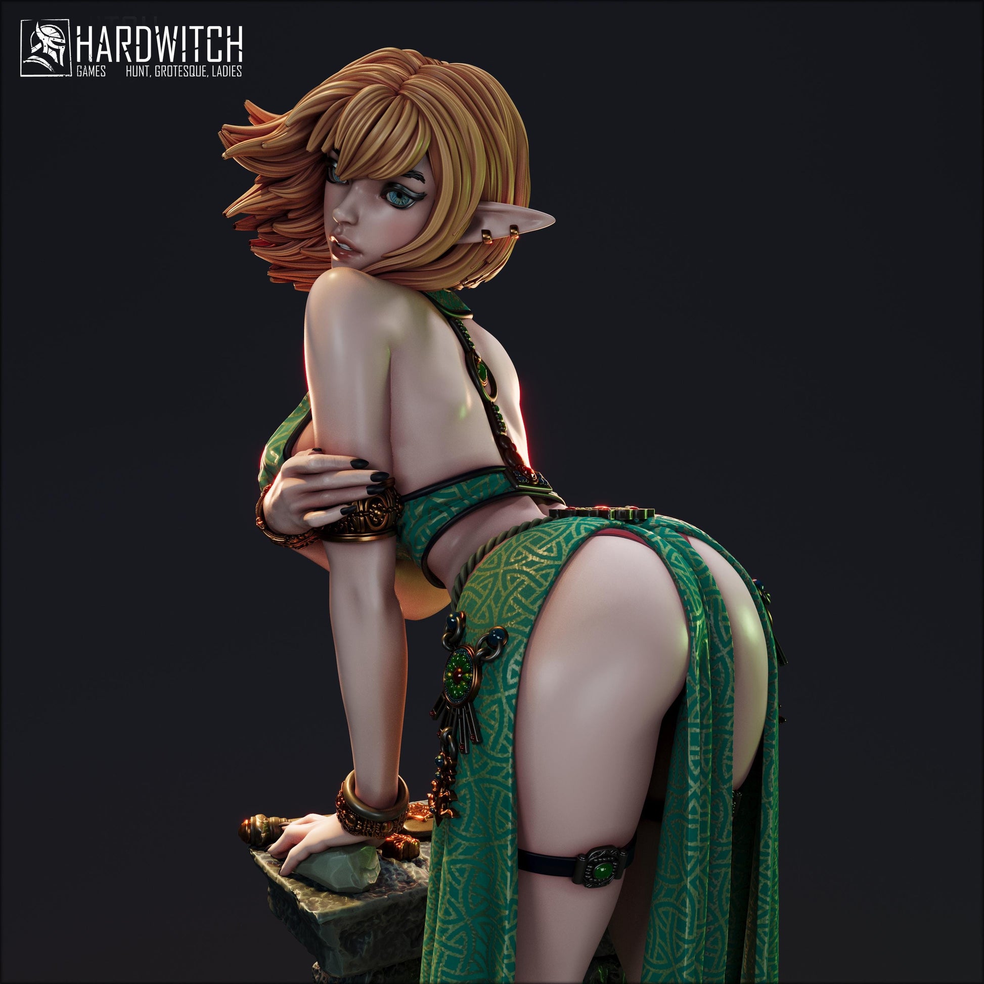 Maedel Amaria Miniature - 28mm / 32mm / 36mm / 75mm / 1:12 - HardWitch Games - Resin Printed Figure for D&D, TTRPGs, and Board Gaming