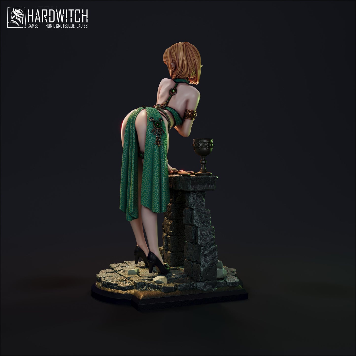 Maedel Amaria Miniature - 28mm / 32mm / 36mm / 75mm / 1:12 - HardWitch Games - Resin Printed Figure for D&D, TTRPGs, and Board Gaming