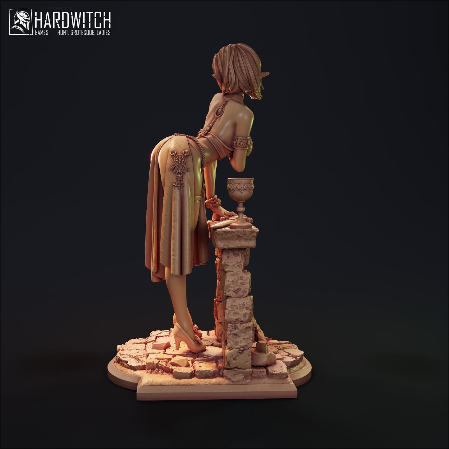 Maedel Amaria Miniature - 28mm / 32mm / 36mm / 75mm / 1:12 - HardWitch Games - Resin Printed Figure for D&D, TTRPGs, and Board Gaming