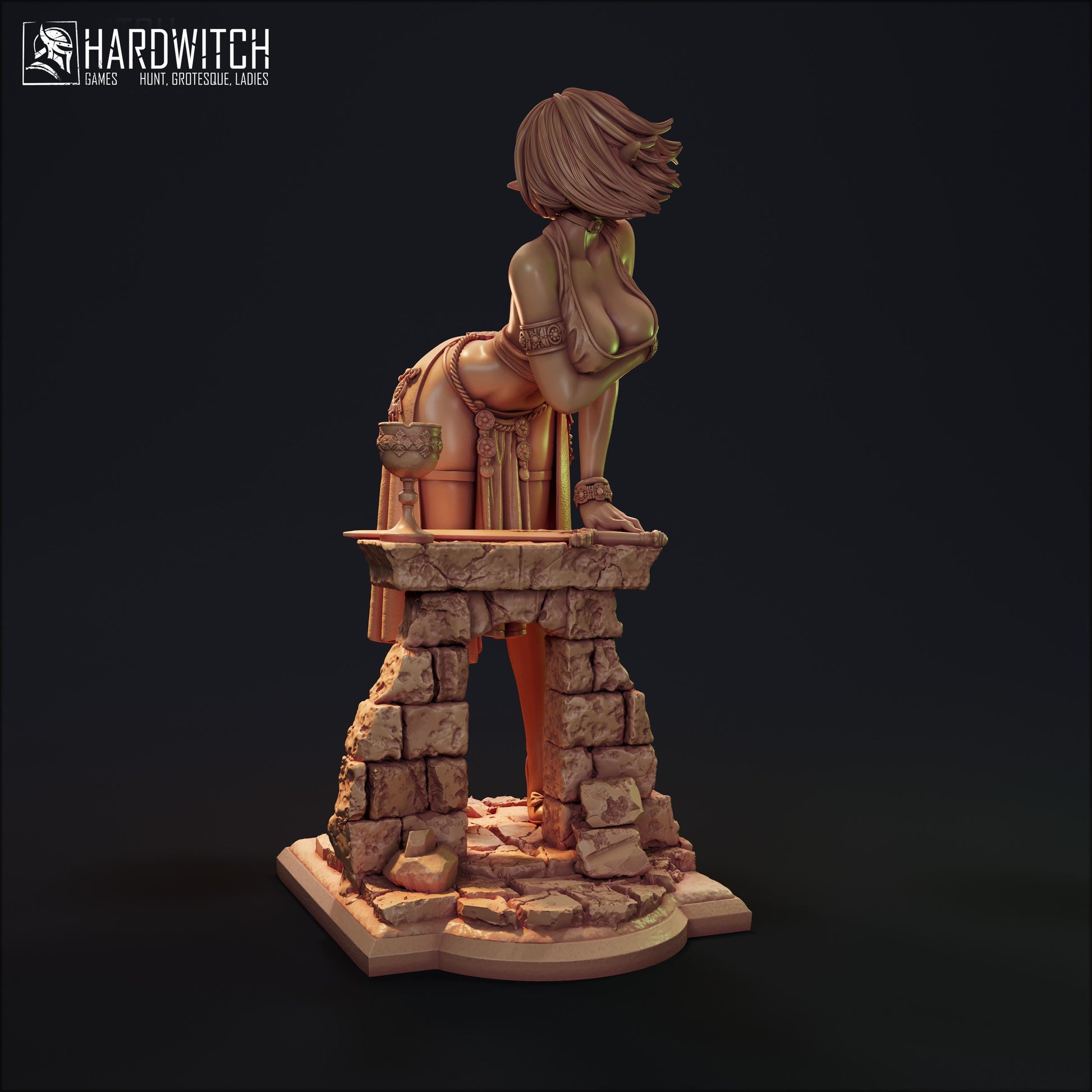 Maedel Amaria Miniature - 28mm / 32mm / 36mm / 75mm / 1:12 - HardWitch Games - Resin Printed Figure for D&D, TTRPGs, and Board Gaming