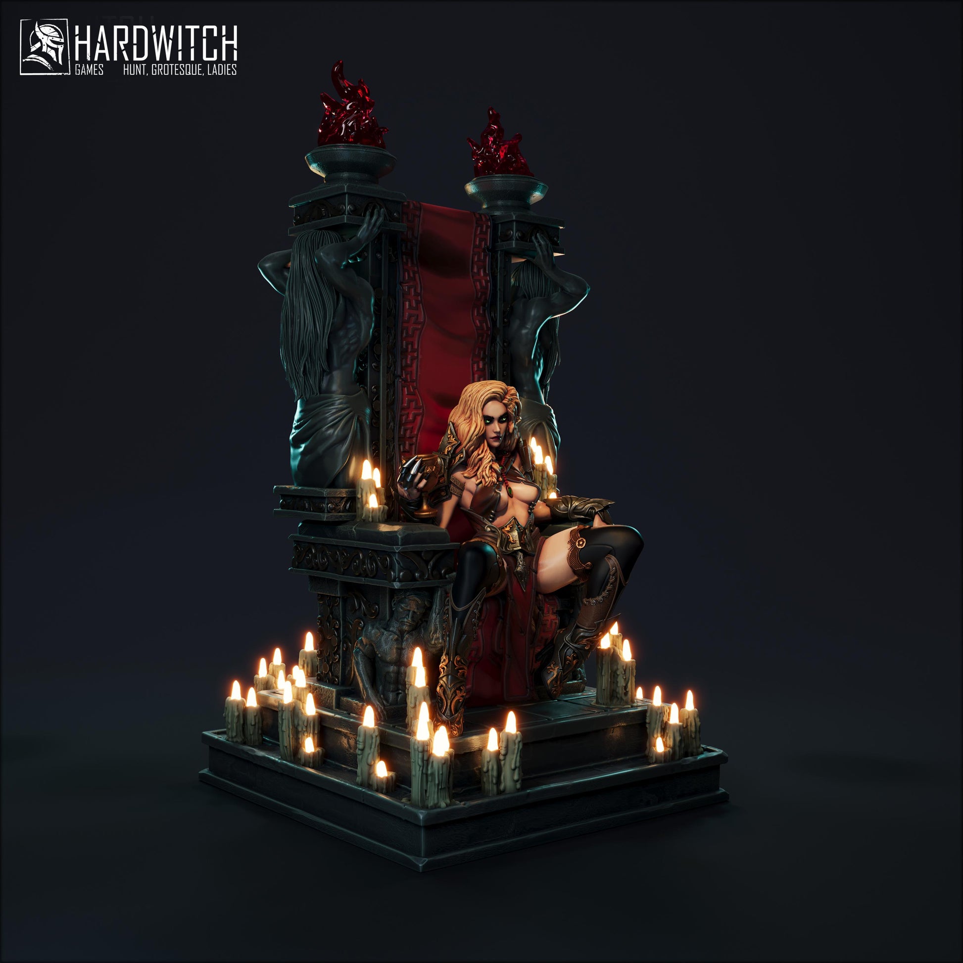 Militael Whitemoon Miniature - 28mm / 32mm / 36mm / 75mm - HardWitch Games - Resin Printed Figure for D&D, TTRPGs, and Board Gaming