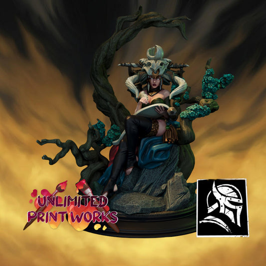 Tuoaleen Prophetess Miniature - 28mm / 32mm / 36mm / 75mm - HardWitch Games - Resin Printed Figure for D&D, TTRPGs, and Board Gaming