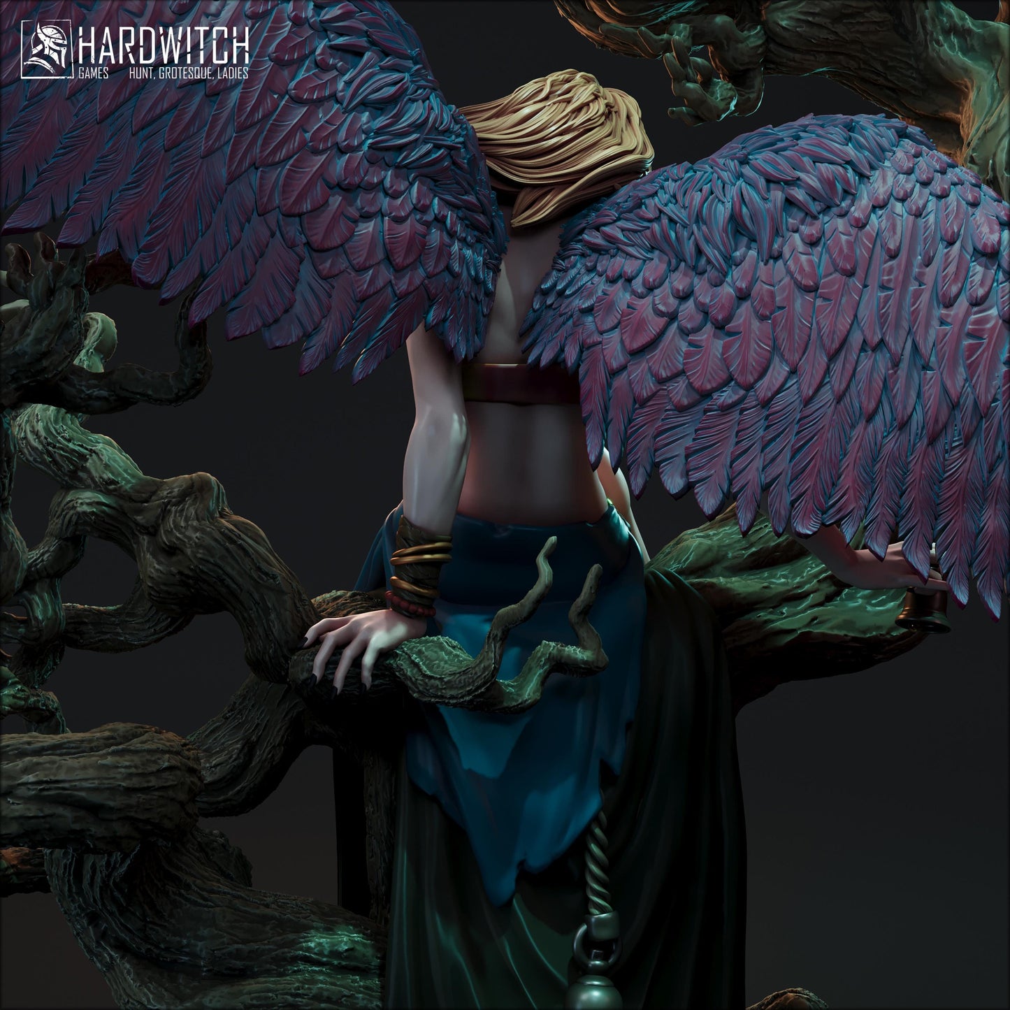 Vaiin Windweaver Miniature - 28mm / 32mm / 36mm / 75mm - HardWitch Games - Resin Printed Figure for D&D, TTRPGs, and Board Gaming